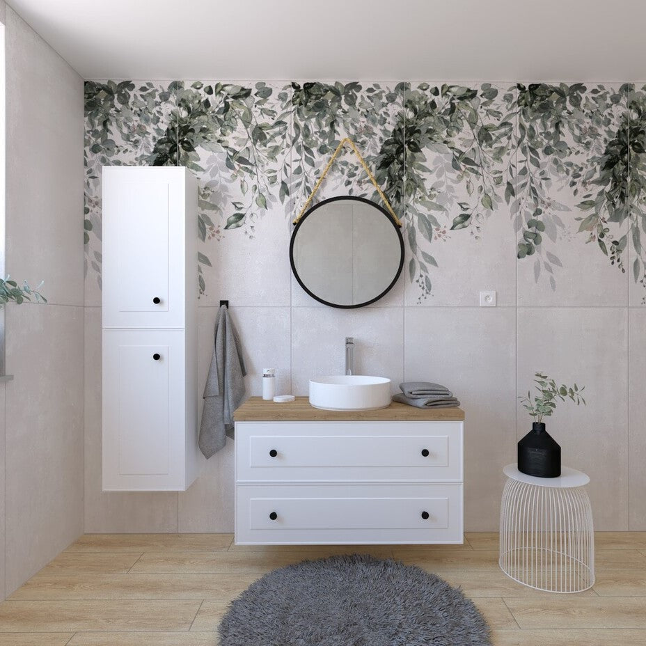 KSETFORLI2 Naturel Forli 100 x 46 cm kopalniški sestav s stransko omarico