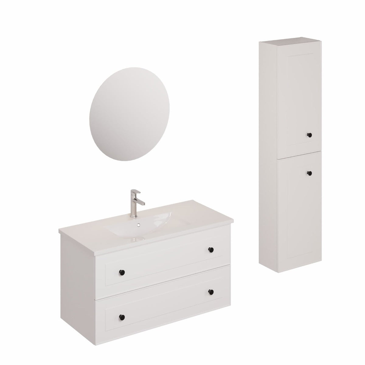 KSETFORLI3 Naturel Forli 100 x 46 cm kopalniški sestav s stransko omarico