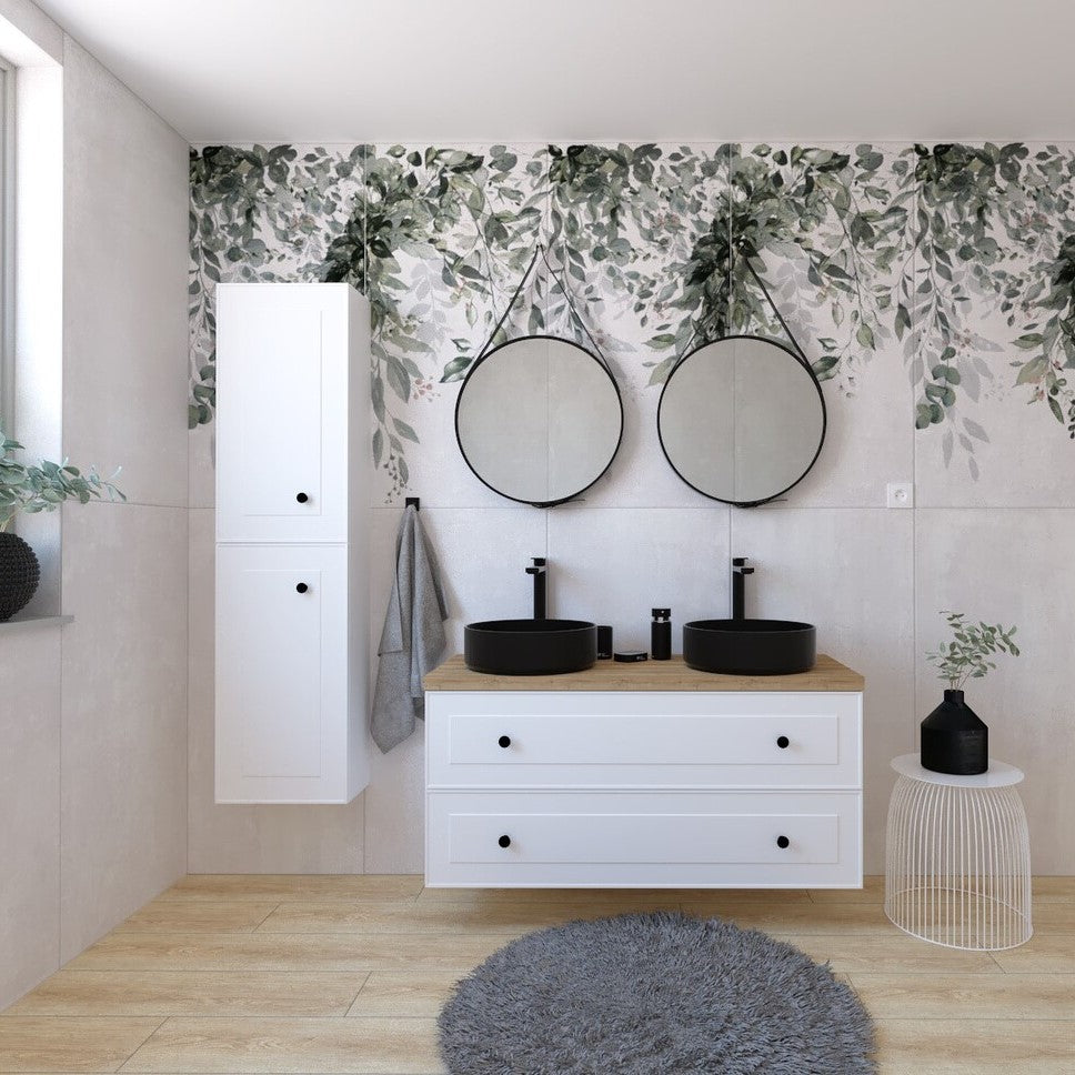 KSETFORLI4 Naturel Forli 120 x 46 cm kopalniški sestav s stransko omarico