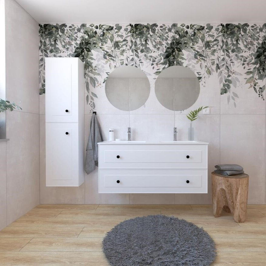 KSETFORLI6 Naturel Forli 120 x 46 cm kopalniški sestav s stransko omarico