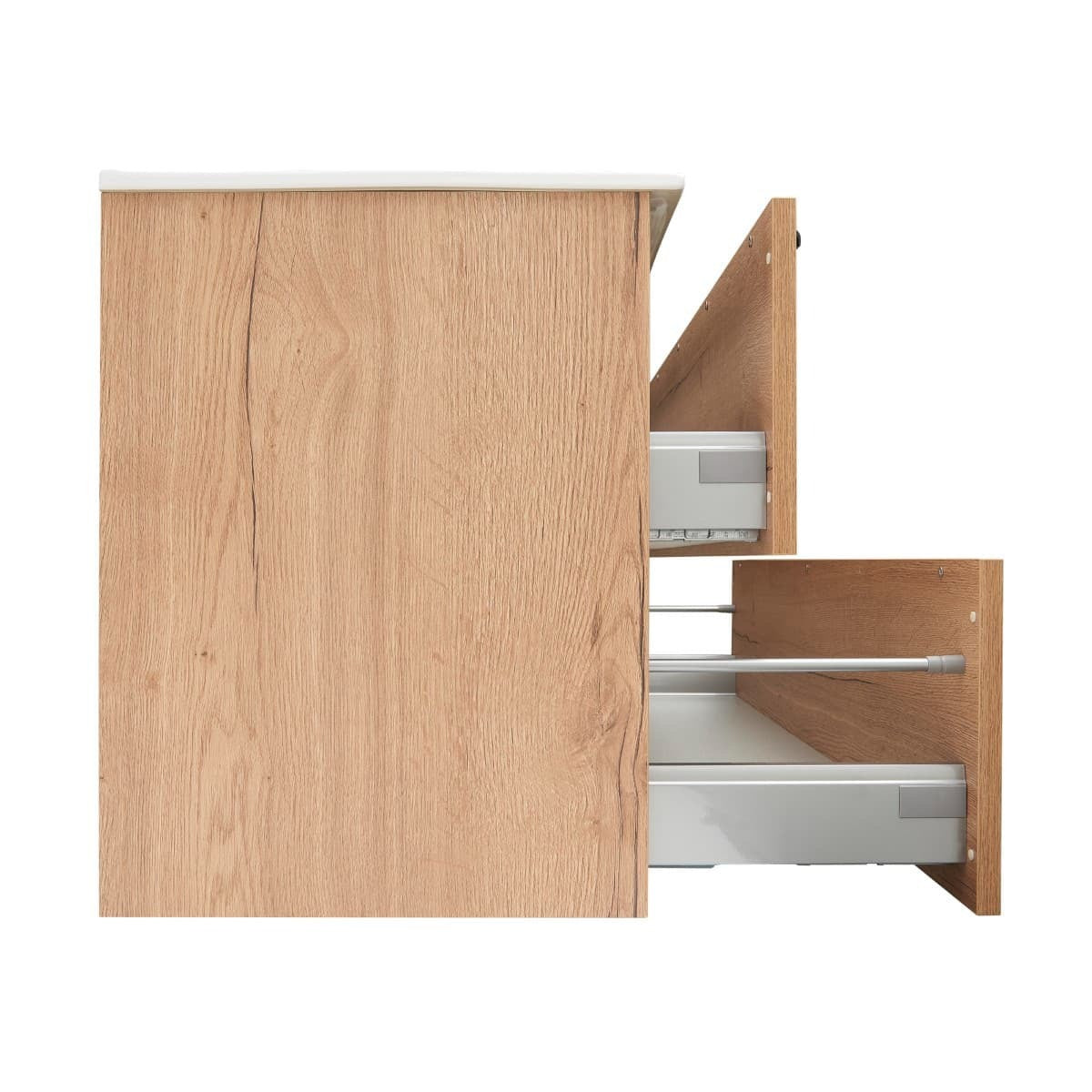 NOBIA120ZDS Naturel Nobia 120 x 46 cm dvojni umivalnik z omarico