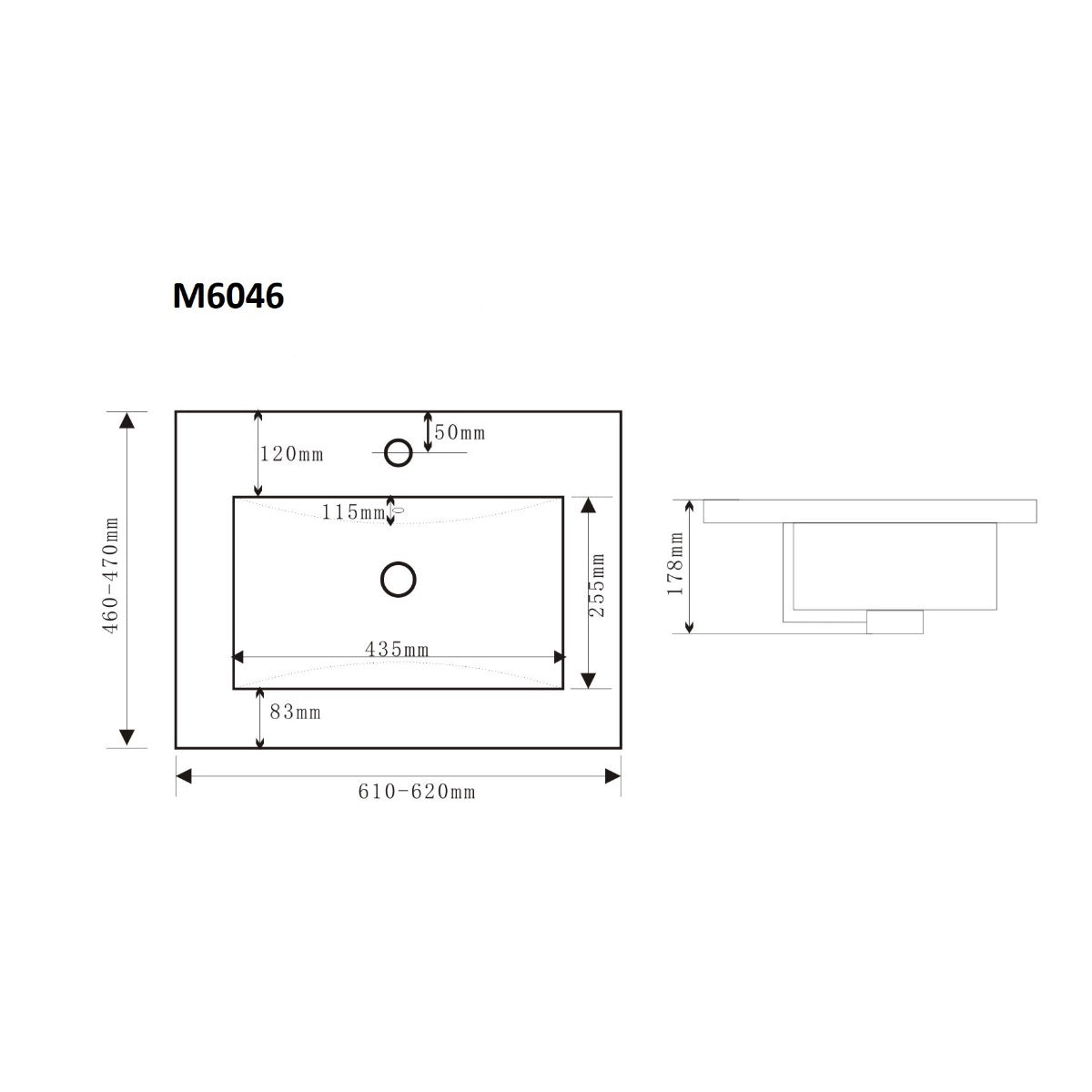 NOBIA60ZBL Naturel Nobia 60 x 46 cm umivalnik z omarico