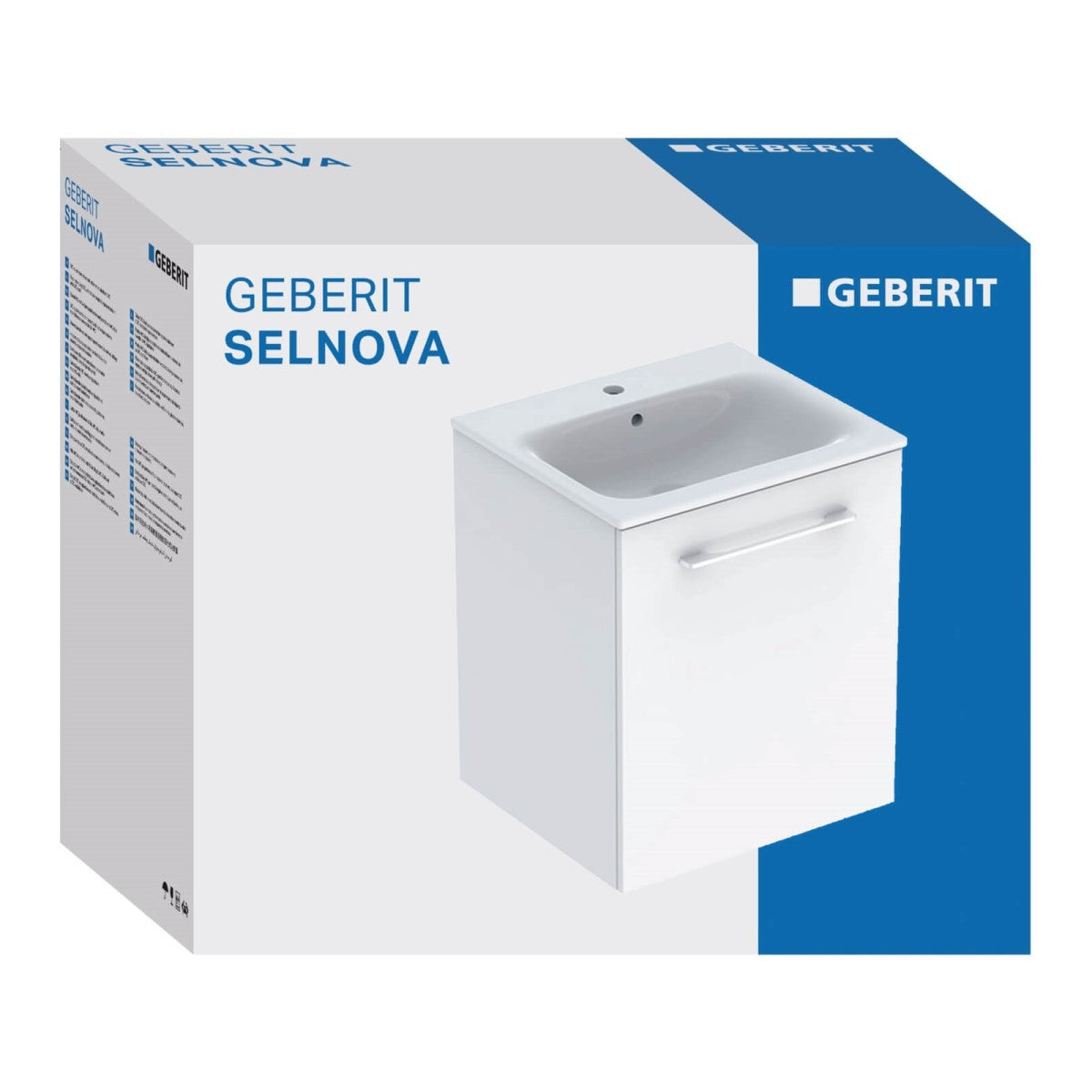 501.254.00.1 Geberit Selnova Square 60 x 50 cm umivalnik z omarico