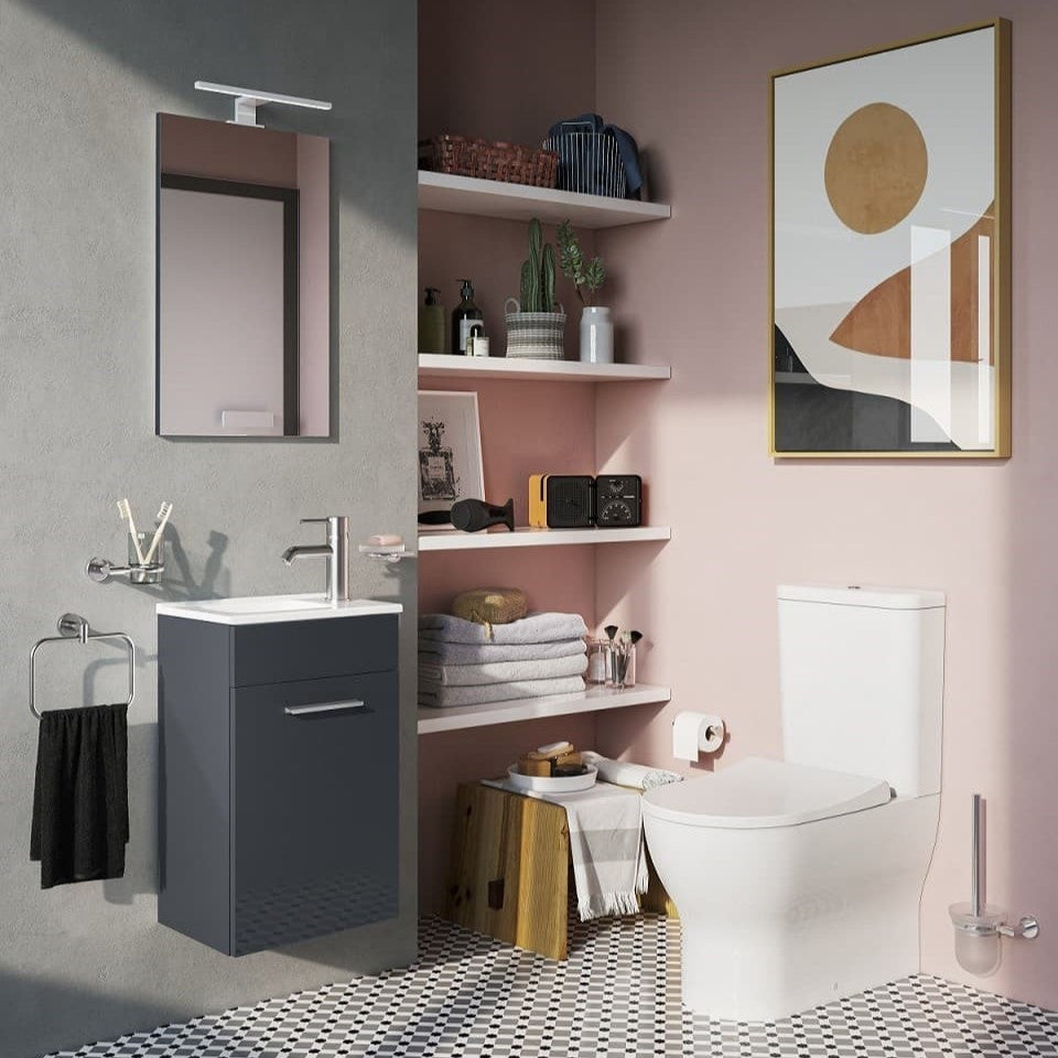 MIASET40ASET Vitra Mia 39 x 61 x 28 cm kopalniški sestav s stransko omarico
