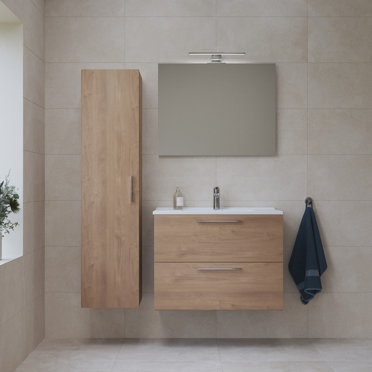 MIASET80DSET Vitra Mia 79 x 61 x 39,5 cm kopalniški sestav s stransko omarico