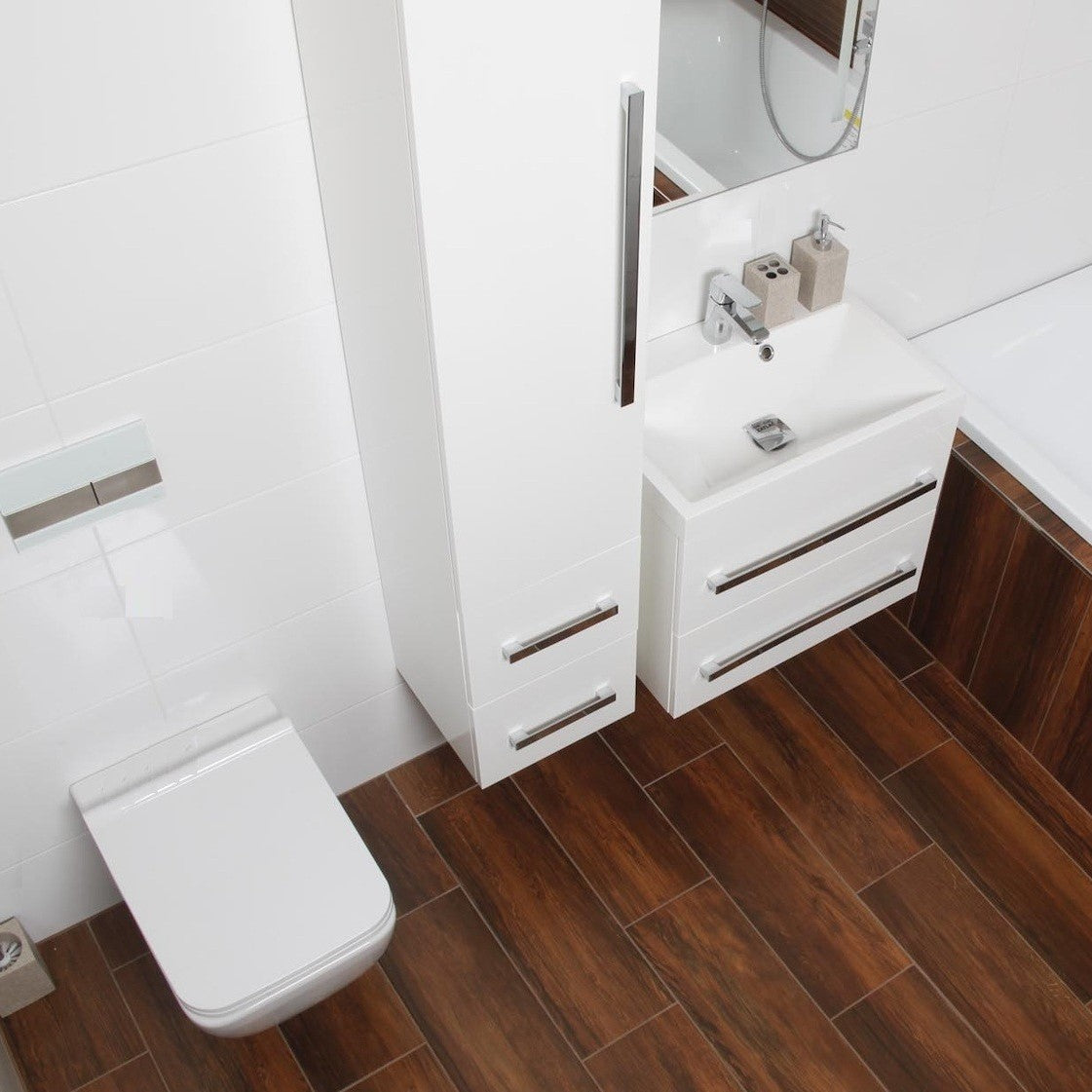 CUBE260ZBL Naturel Cube Way 60 x 40 cm umivalnik z omarico