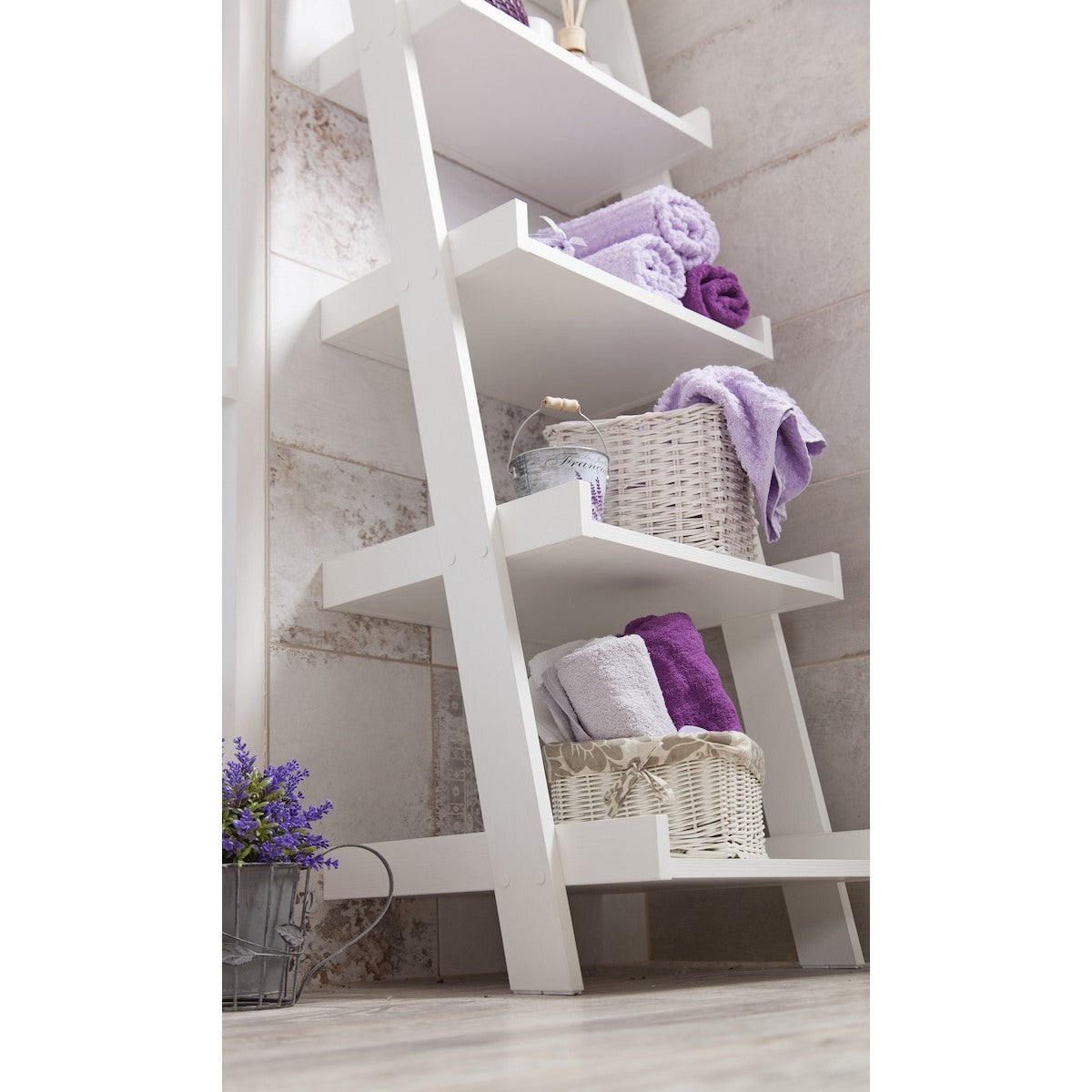 PROVENCEPOLICE Naturel Provence 54 x 50 cm poličnik lestev retro izgleda