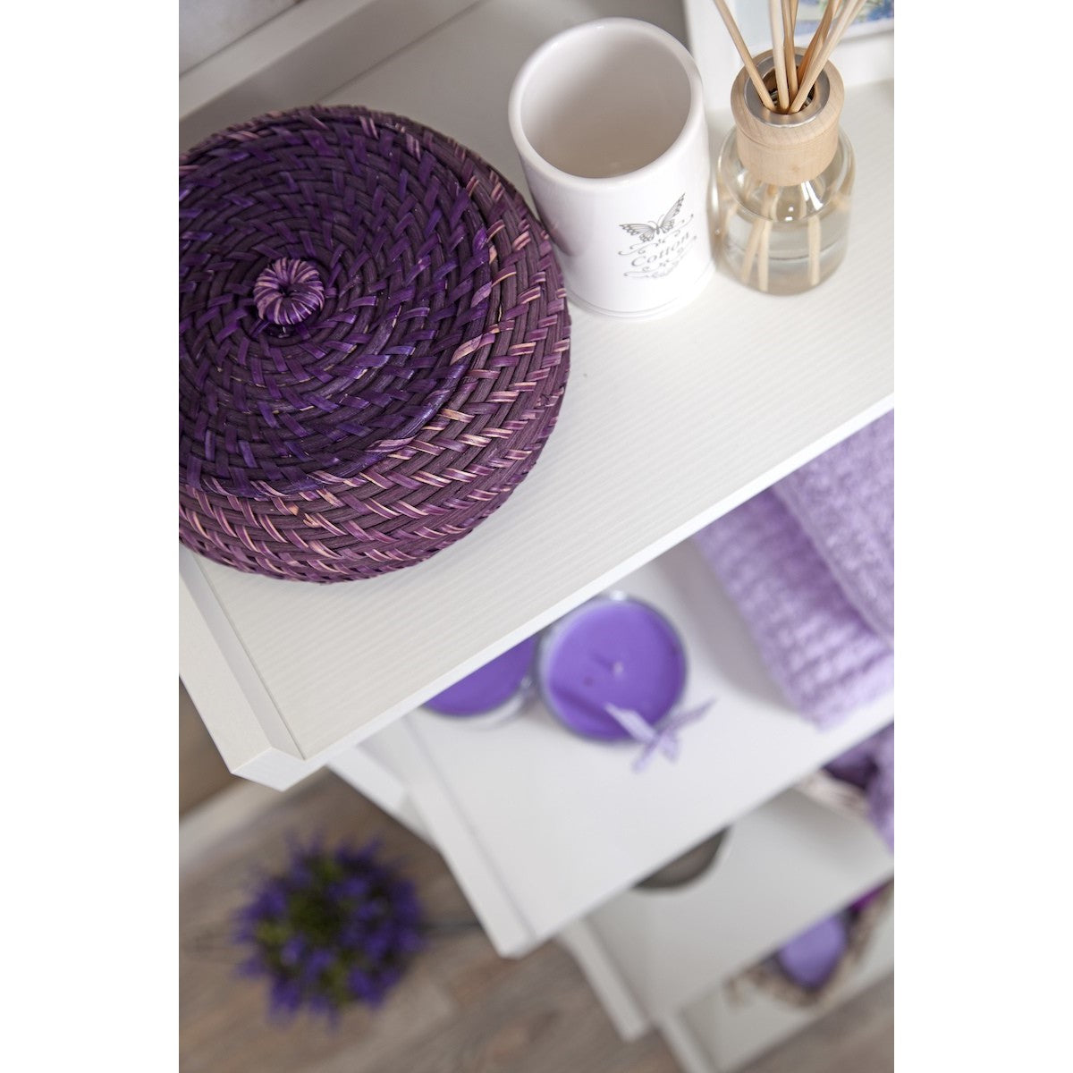 PROVENCEPOLICE Naturel Provence 54 x 50 cm poličnik lestev retro izgleda