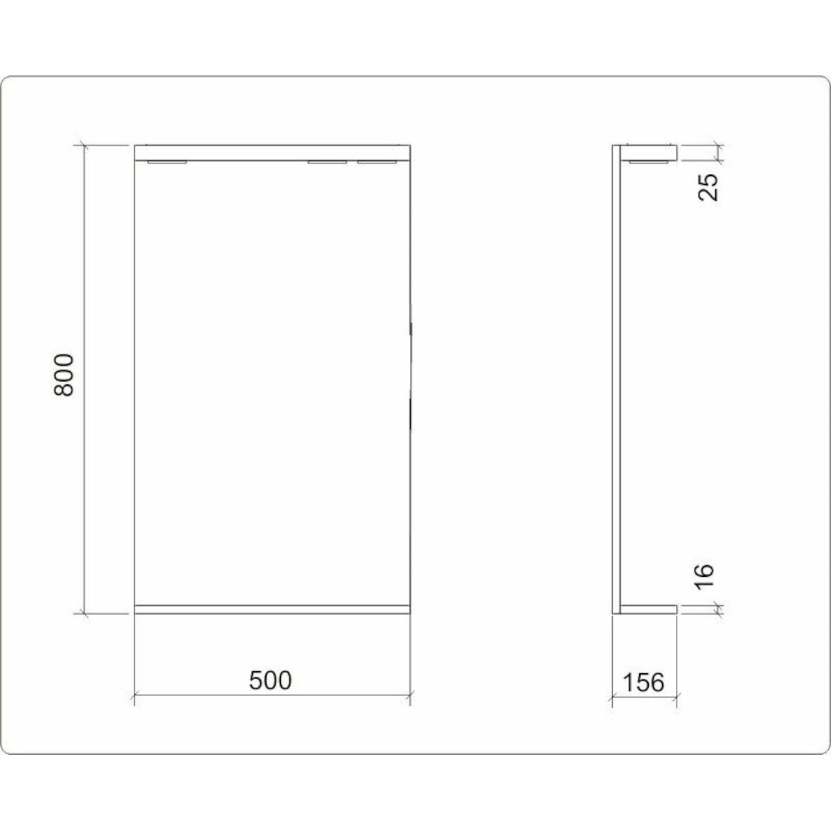 PROZRCK50IP Naturel Keramia Pro 50 x 80 cm kopalnisko ogledalo z led lučko