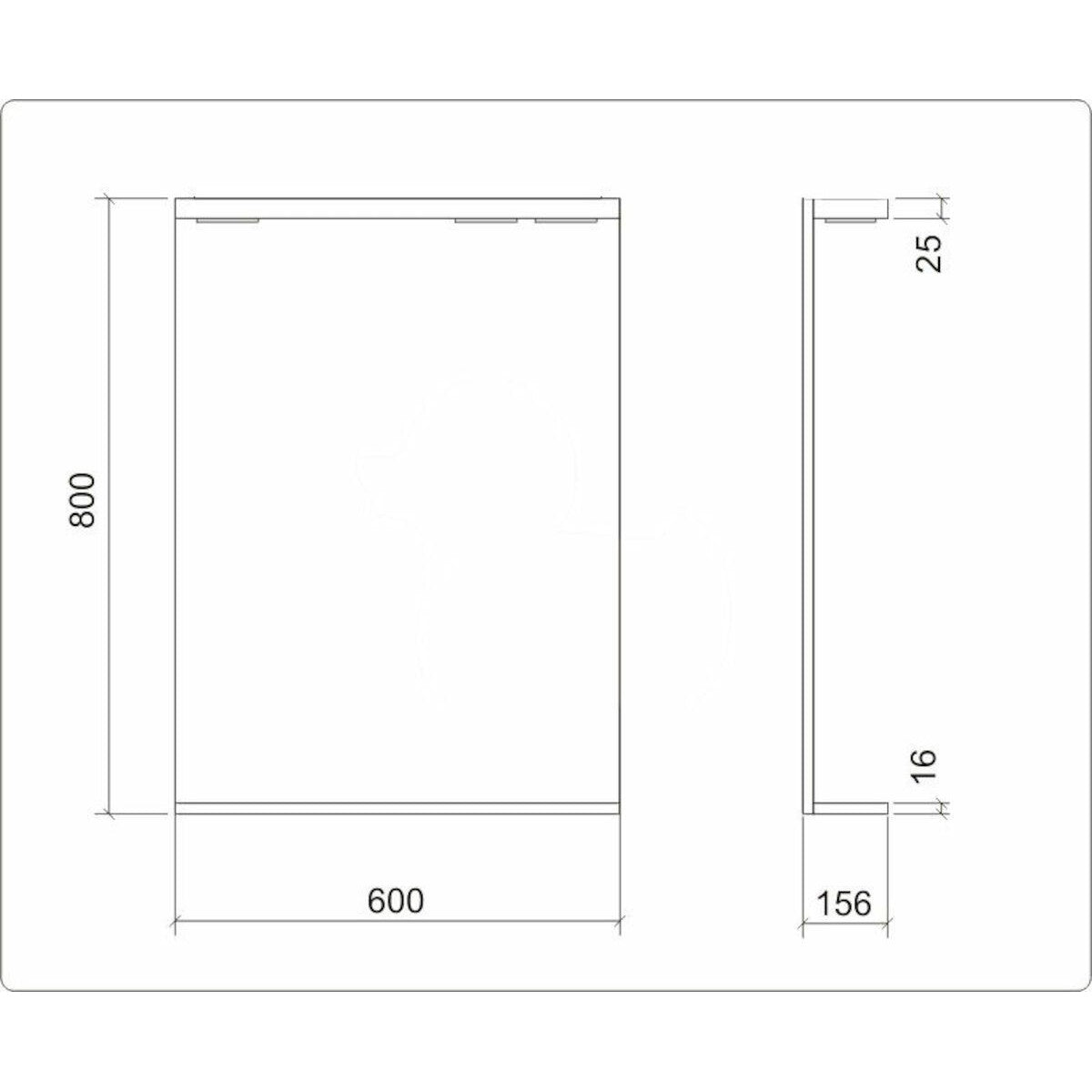 PROZRCK60IP Naturel Keramia Pro 60 x 80 cm kopalnisko ogledalo z led lučko