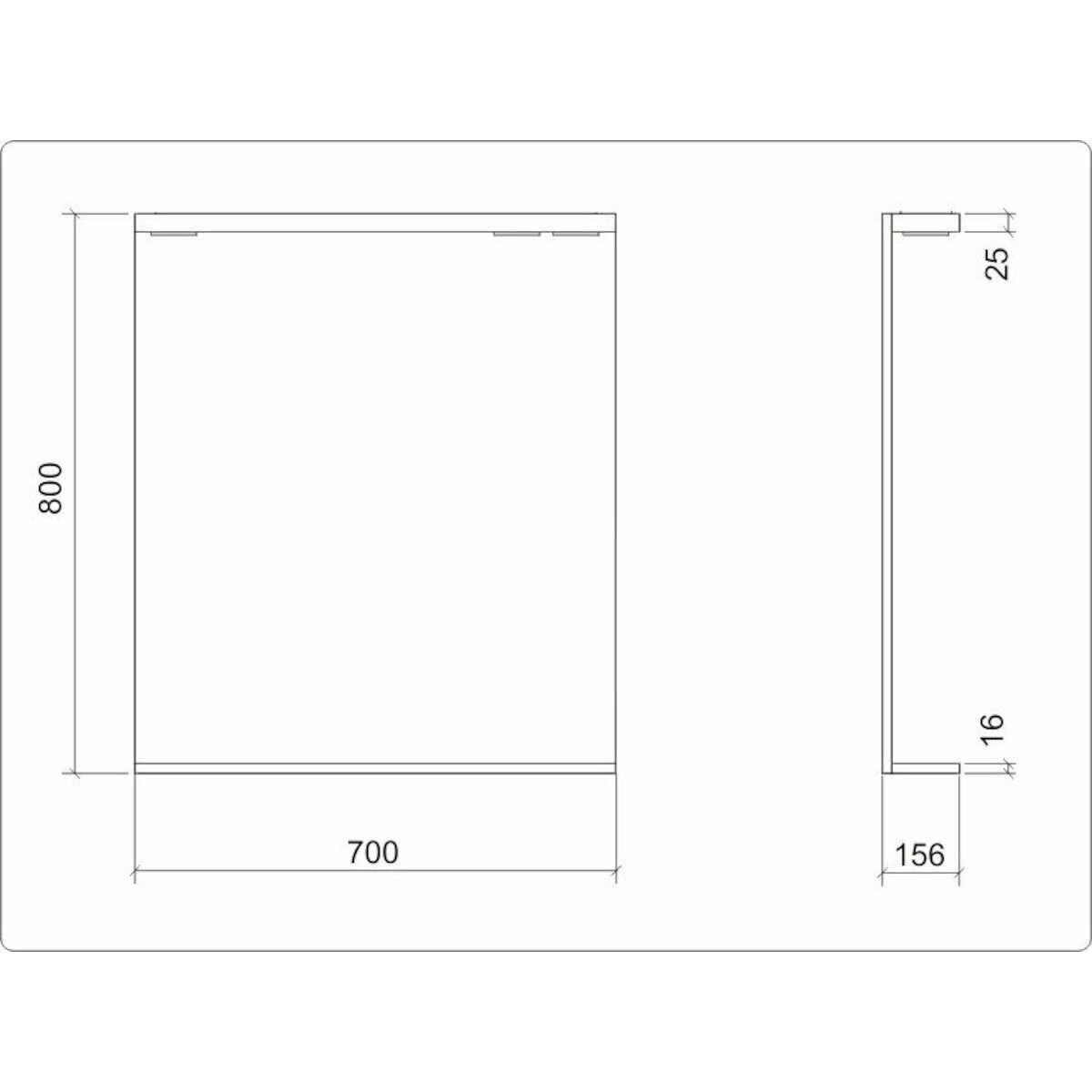 PROZRCK70IP Naturel Keramia Pro 70 x 80 cm kopalnisko ogledalo z led lučko