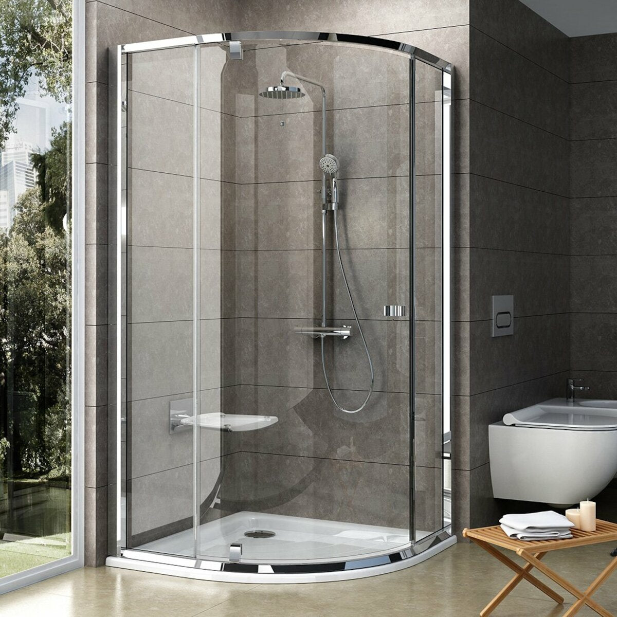37644C00Z1 Ravak Pivot  80 x 80 polkrožna tuš kabina