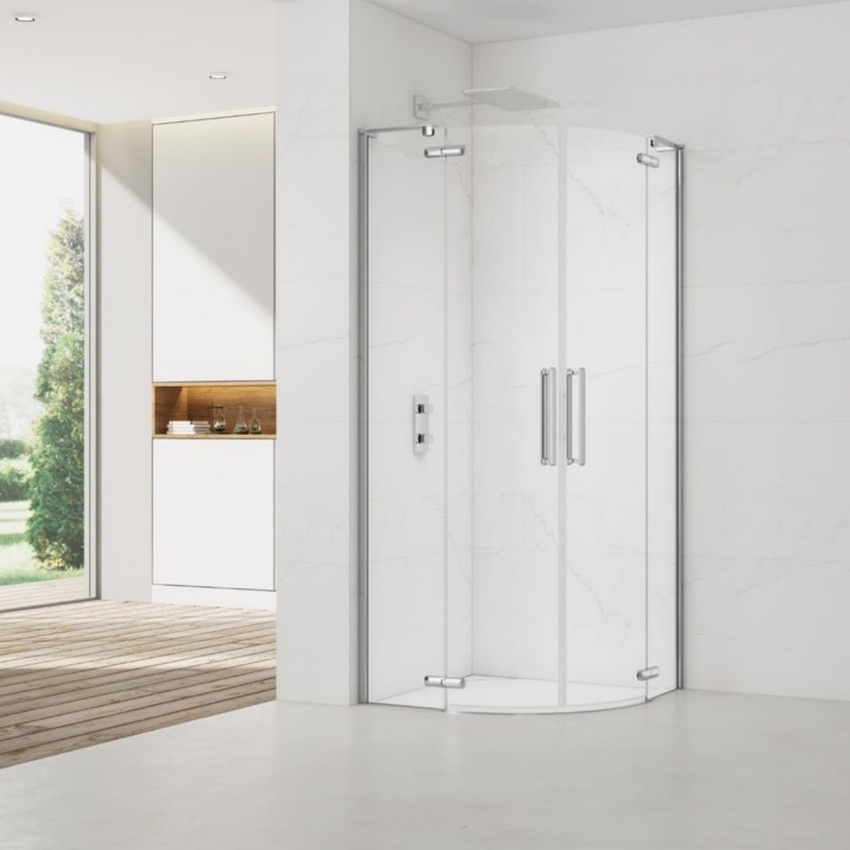 SATTGS90CRT SAT TGD NEW 90 x 90 polkrožna tuš kabina