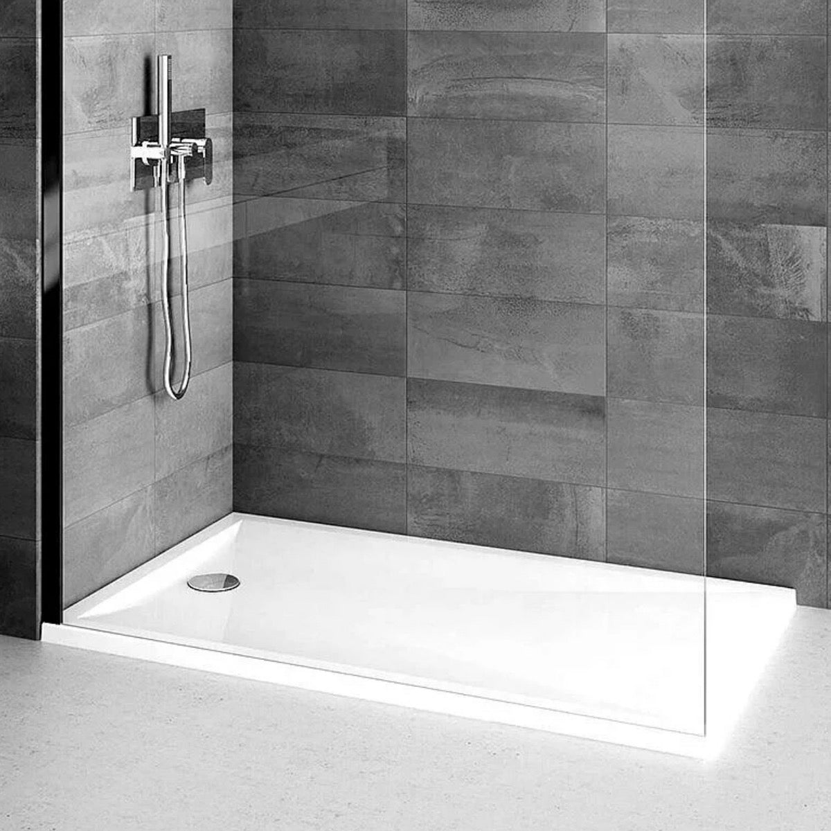 MAN SQ 100080 2E Roth MARMO NEO SQUARE-R 100 x 80 cm pravokotna tuš kad iz litega marmorja
