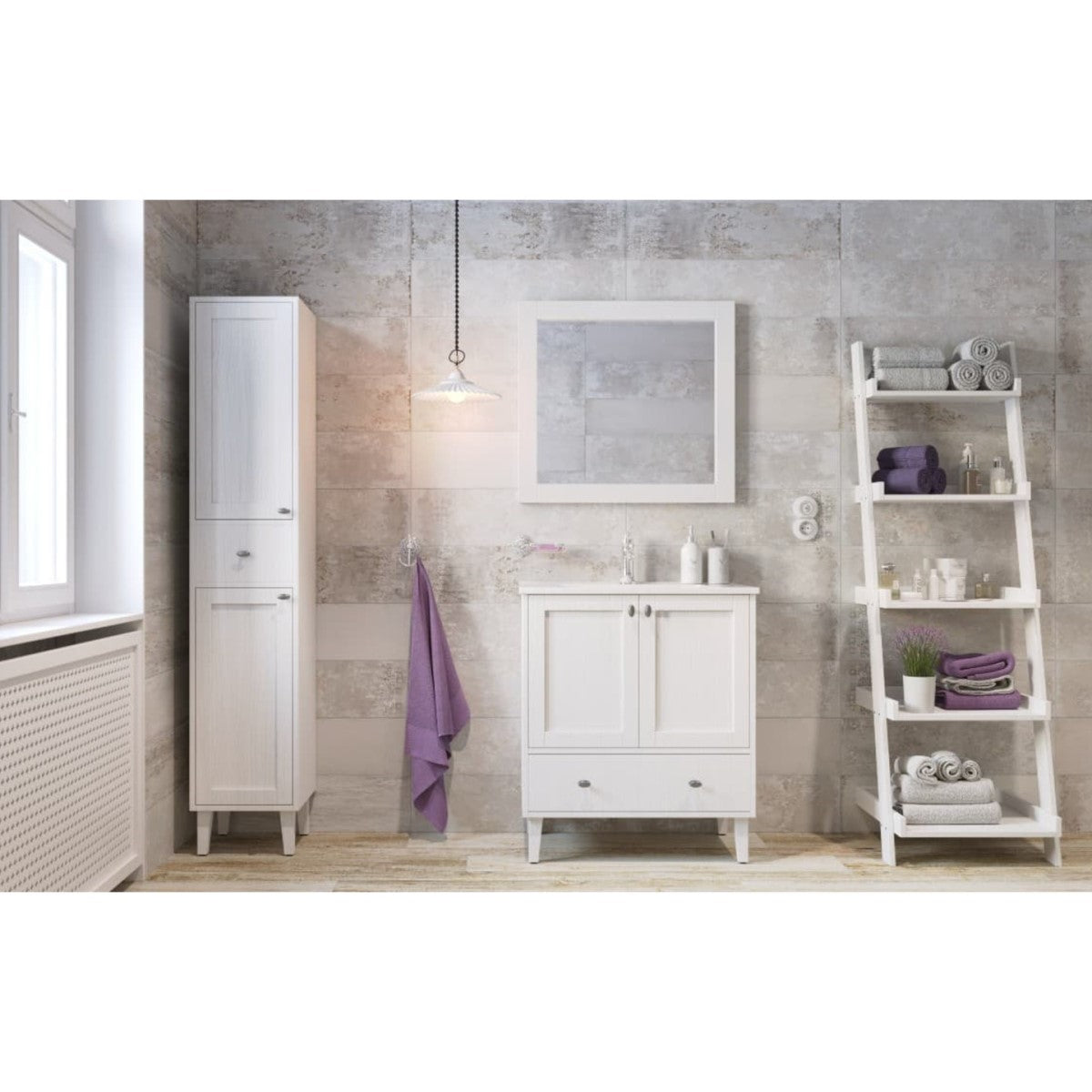 PROVENCE90BT Naturel Provence 90 x 46 cm umivalnik z omarico retro izgleda