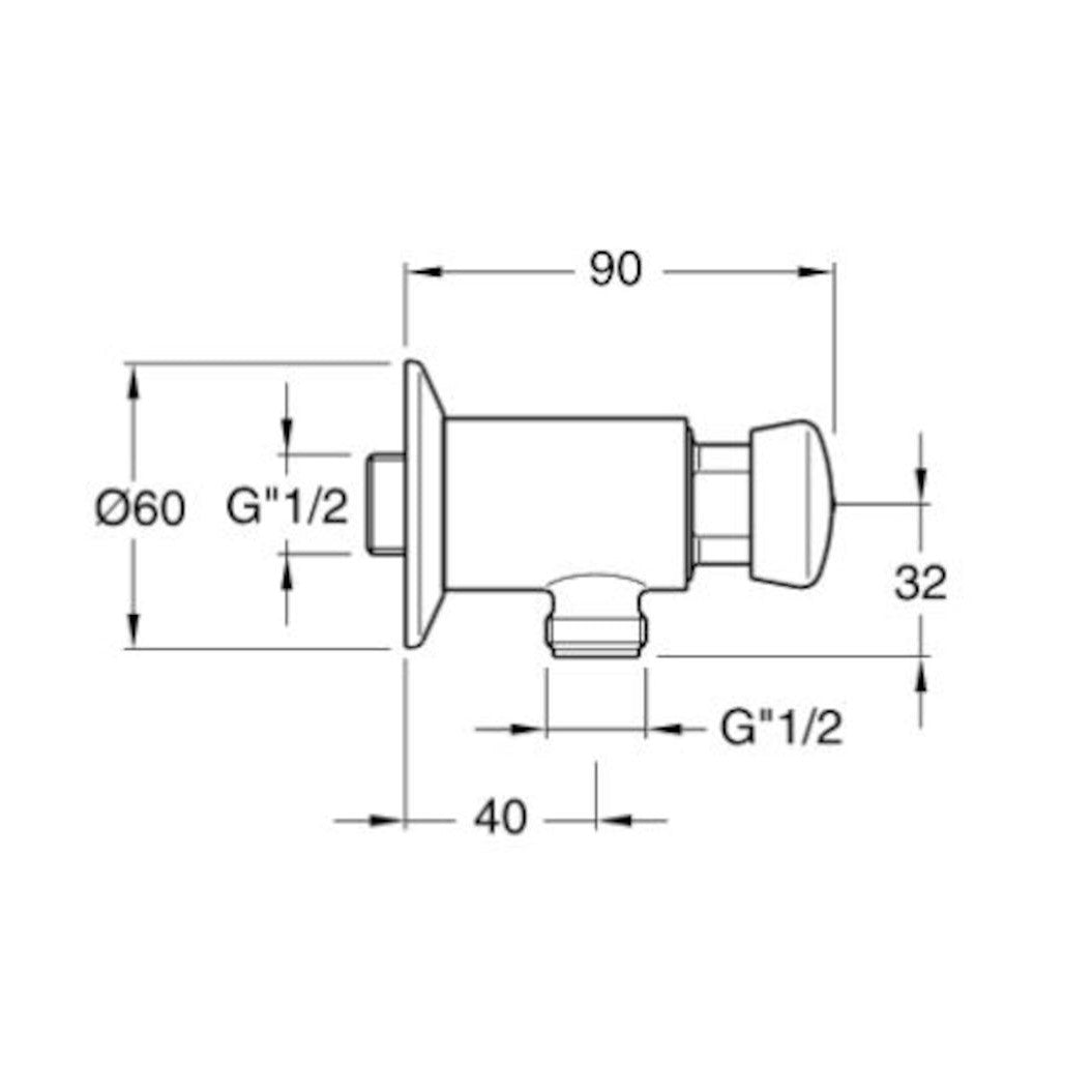 QK100 Silfra samozapiralni ventil za pisoar