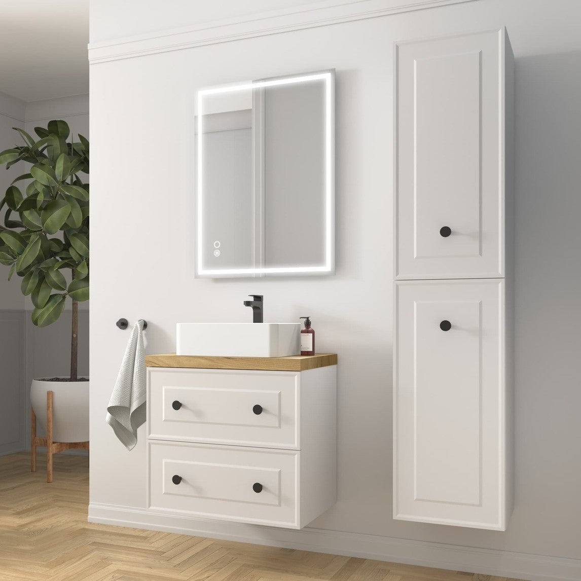 FORLI80BID Naturel Forli 80 x 46 cm omarica za umivalnik