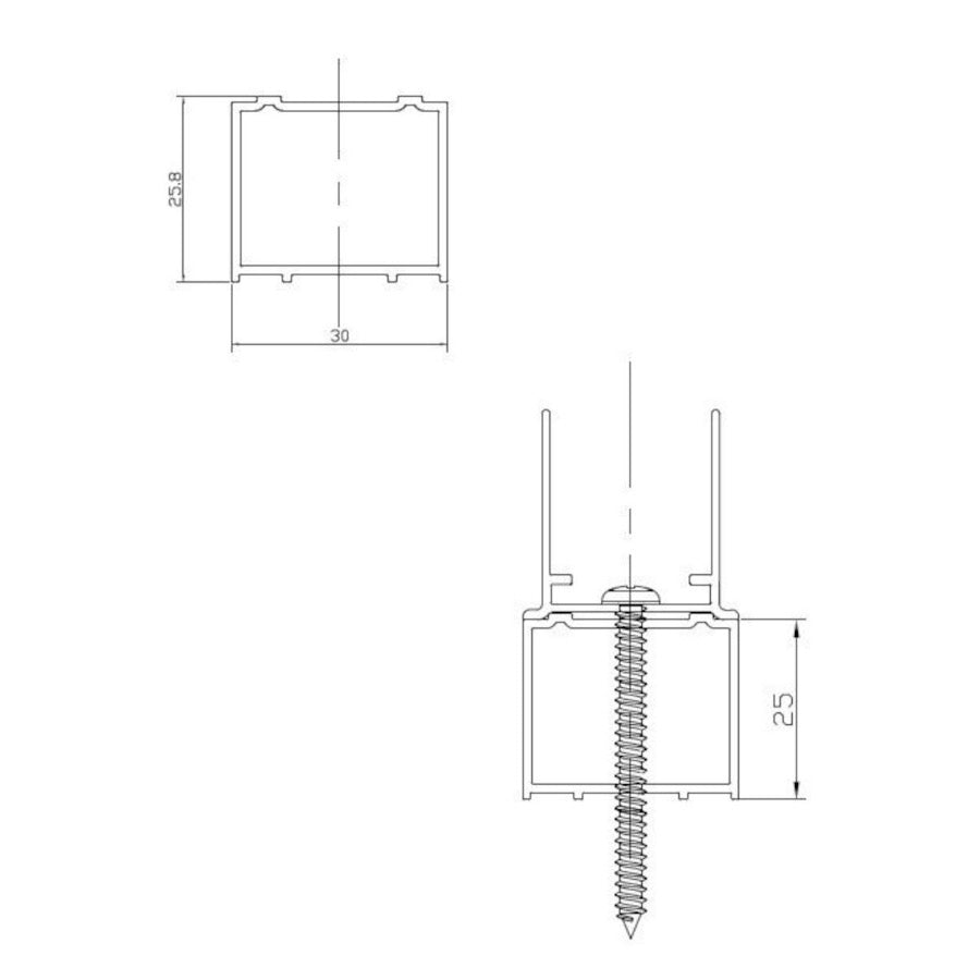 NDUNIVROZP SAT SK 25 mm razširitveni profil