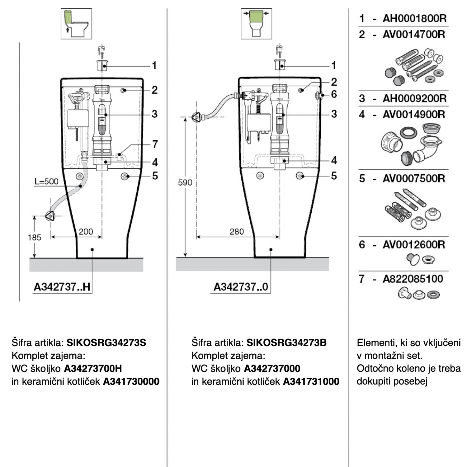 A342737000 Roca The Gap talna brezrobna WC školjka monoblok