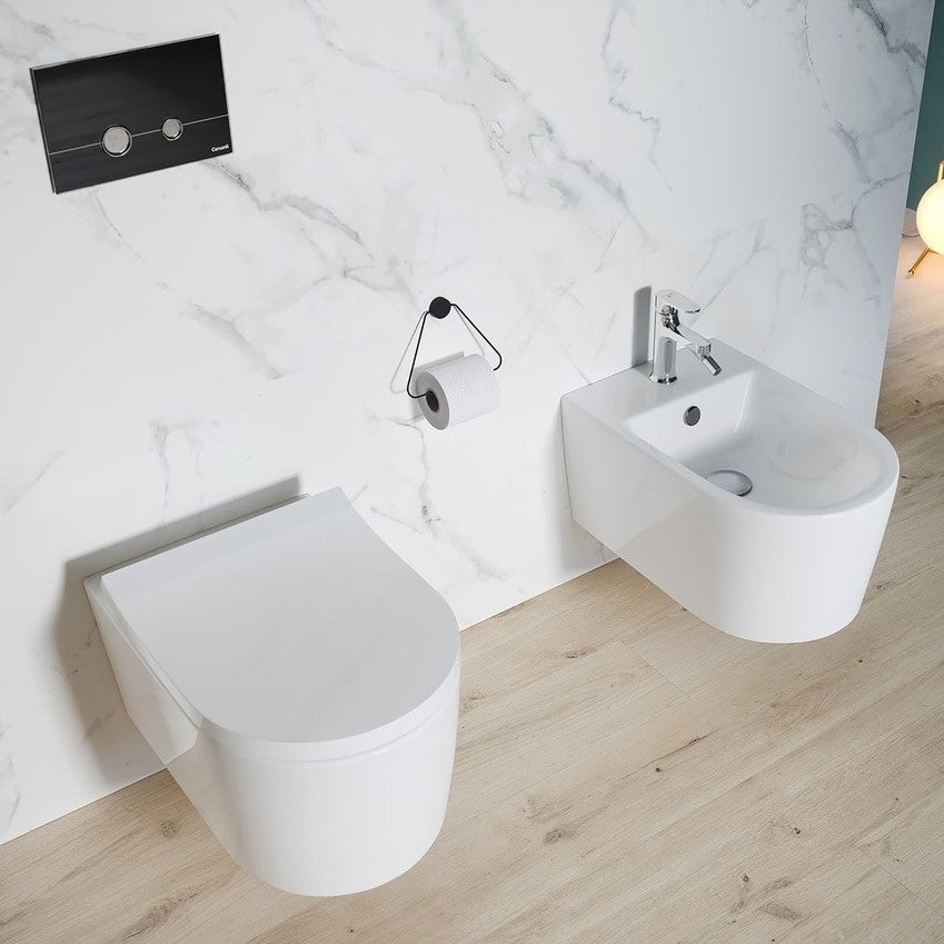 S701-419 Cersanit Inverto viseča brezrobna WC školjka z WC desko s počasnim zapiranjem