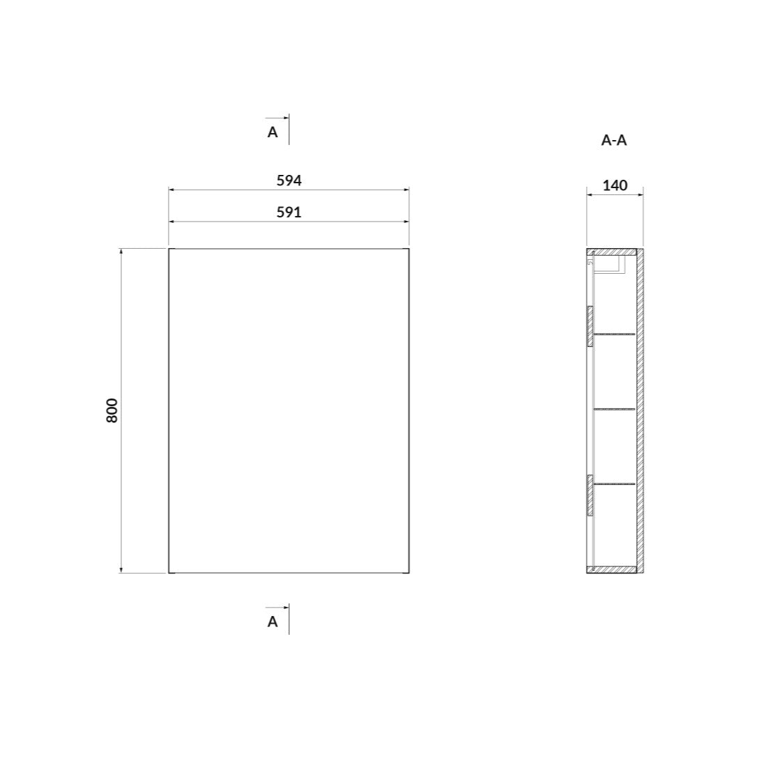 S932-099-DSM Cersanit Medley 60 x 80 cm stranska omarica