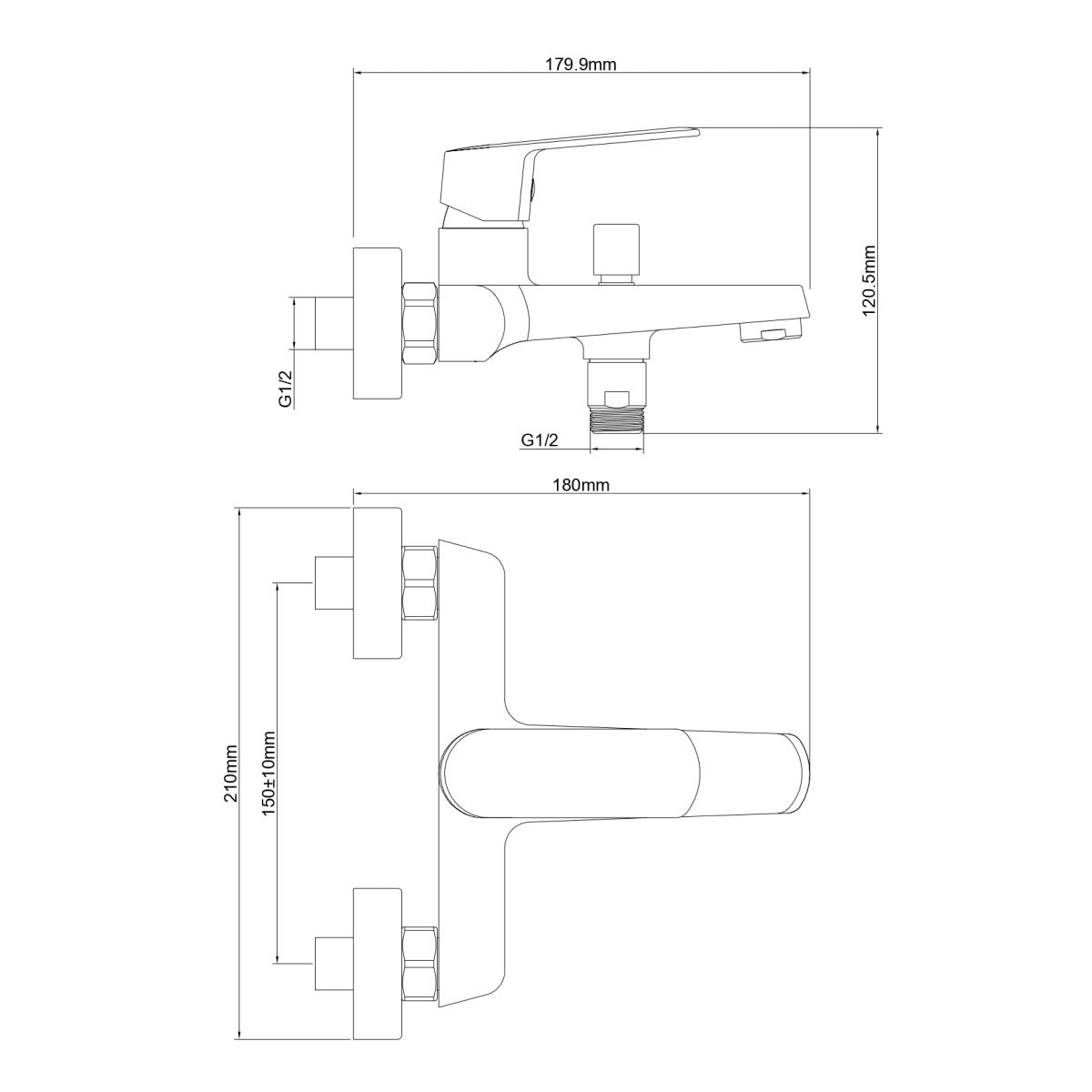 SATBSFEEL222 SAT Feel stenska armatura za kad