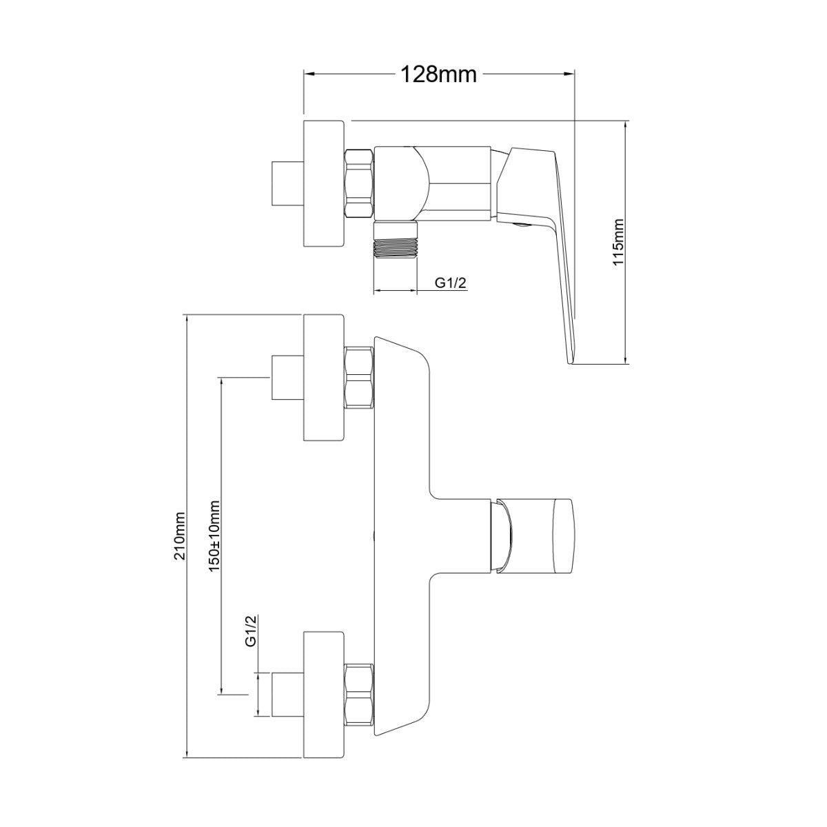 SATBSFEEL268C SAT Feel stenska armatura za tuš