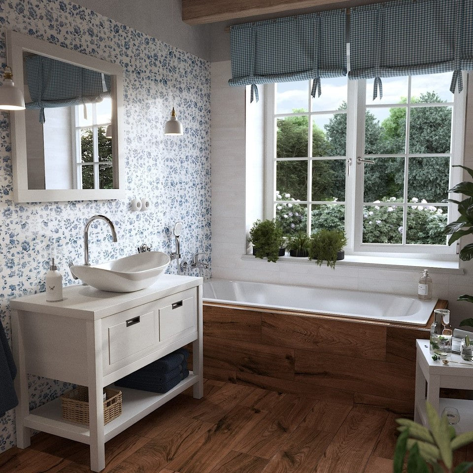 COUNTRY90ZBUMBI Naturel Country 90 x 72,5 x 51 cm masivna omarica za umivalnik retro izgleda