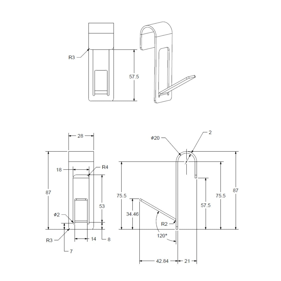 SATDHACEKRAD20MC SAT kljukica za radiator