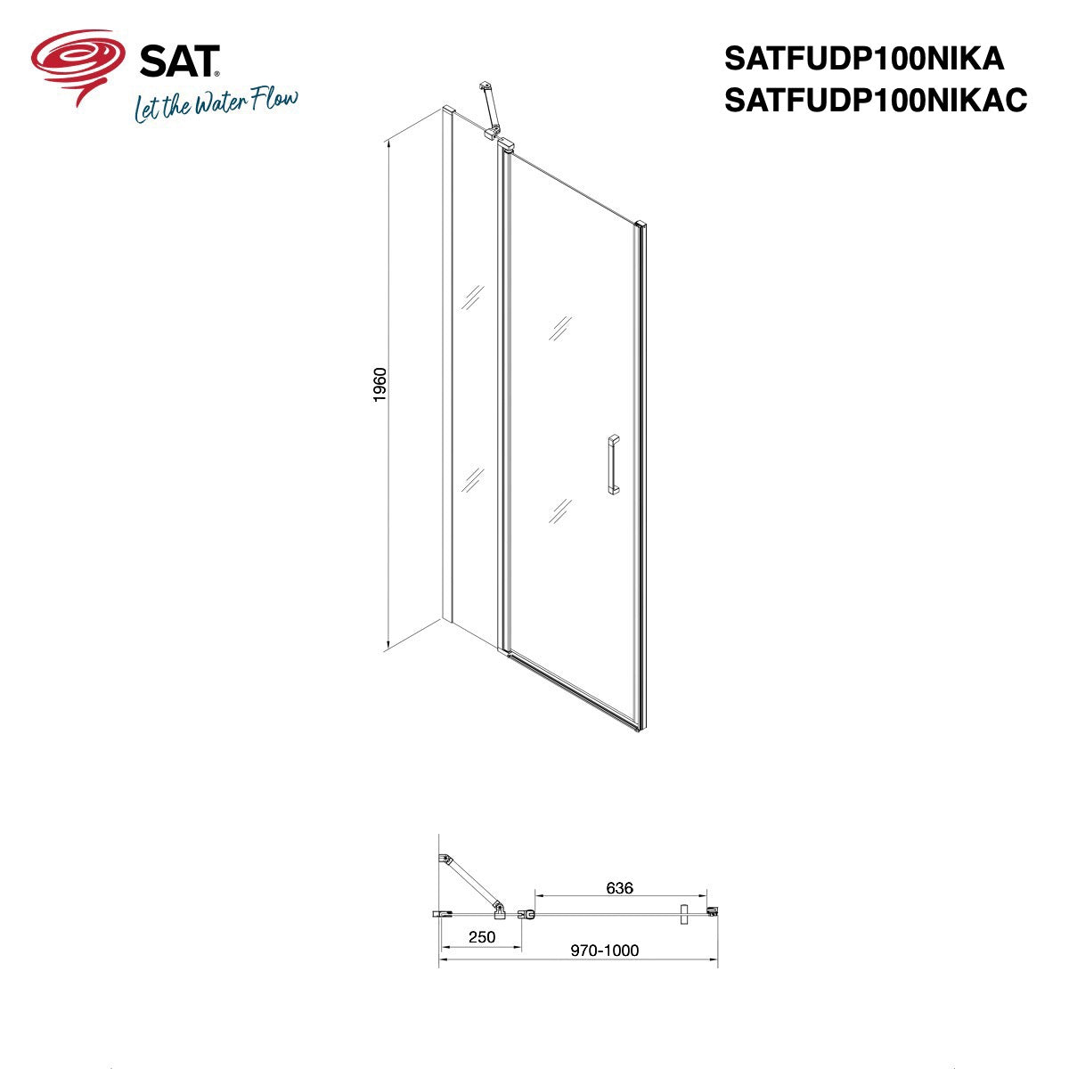 SATFUDP100NIKAC SAT Fusion 100 tuš vrata
