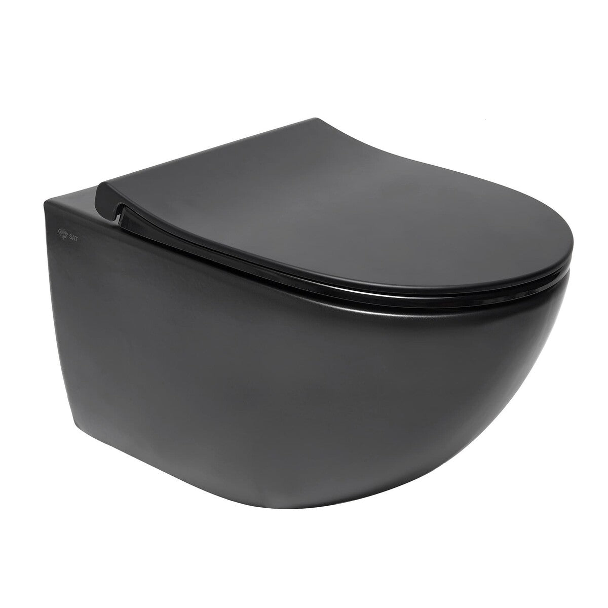 SATINF011RREXPBKM SAT Infinitio viseča brezrobna WC školjka črna z mat zaključkom