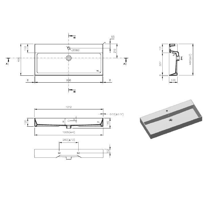 SATFEEL100DMU2 SAT Feel 100 x 46 cm umivalnik z omarico