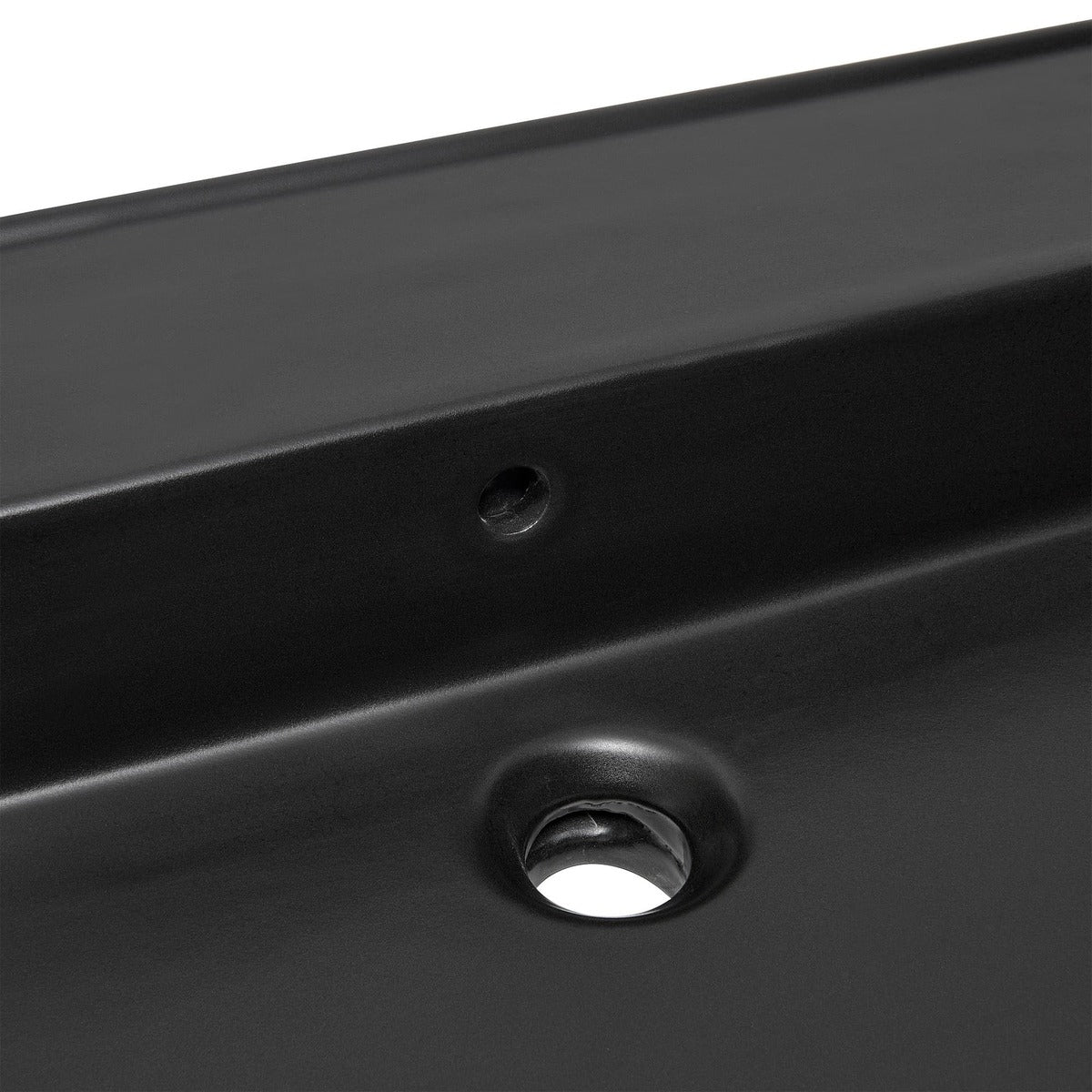 SATINF12046BKM SAT Infinitio 121 x 47 cm dvojni keramični umivalnik z 2 odprtinama črni