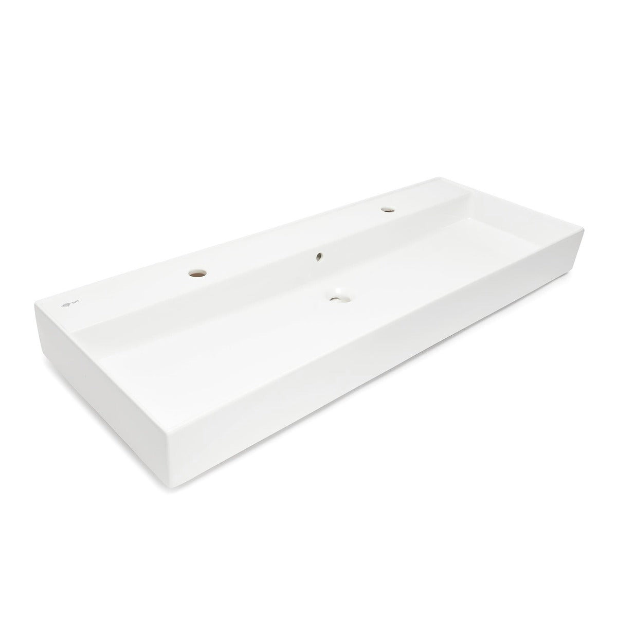 SATINF12046 SAT Infinitio 121 x 47 cm dvojni keramični umivalnik z 2 odprtinama