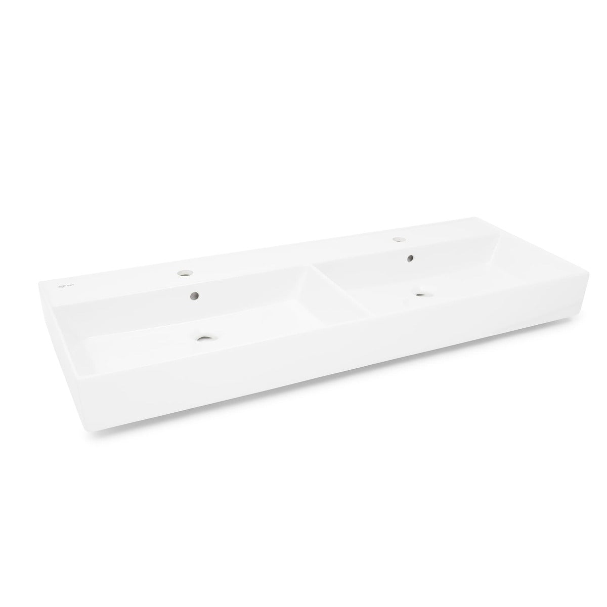 SATINF212046 SAT Infinitio 120 x 46,5 cm dvojni keramični umivalnik z 2 odprtinama