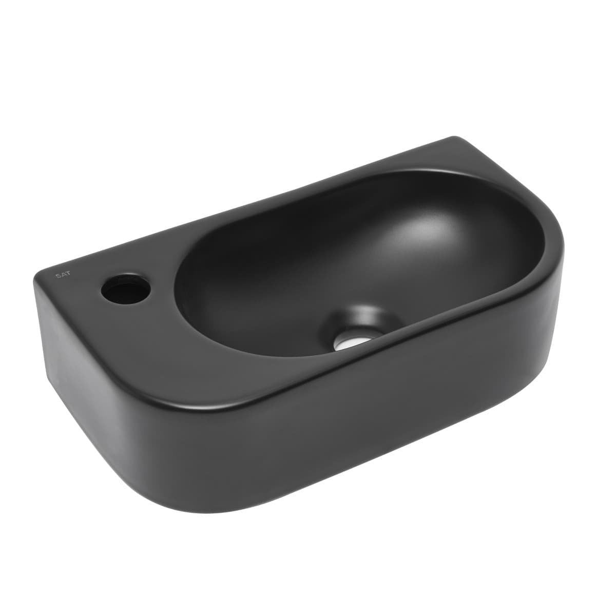 SATINF4021LBKM SAT Infinitio 40 x 21,5 cm pravokotni stenski keramični umivalnik