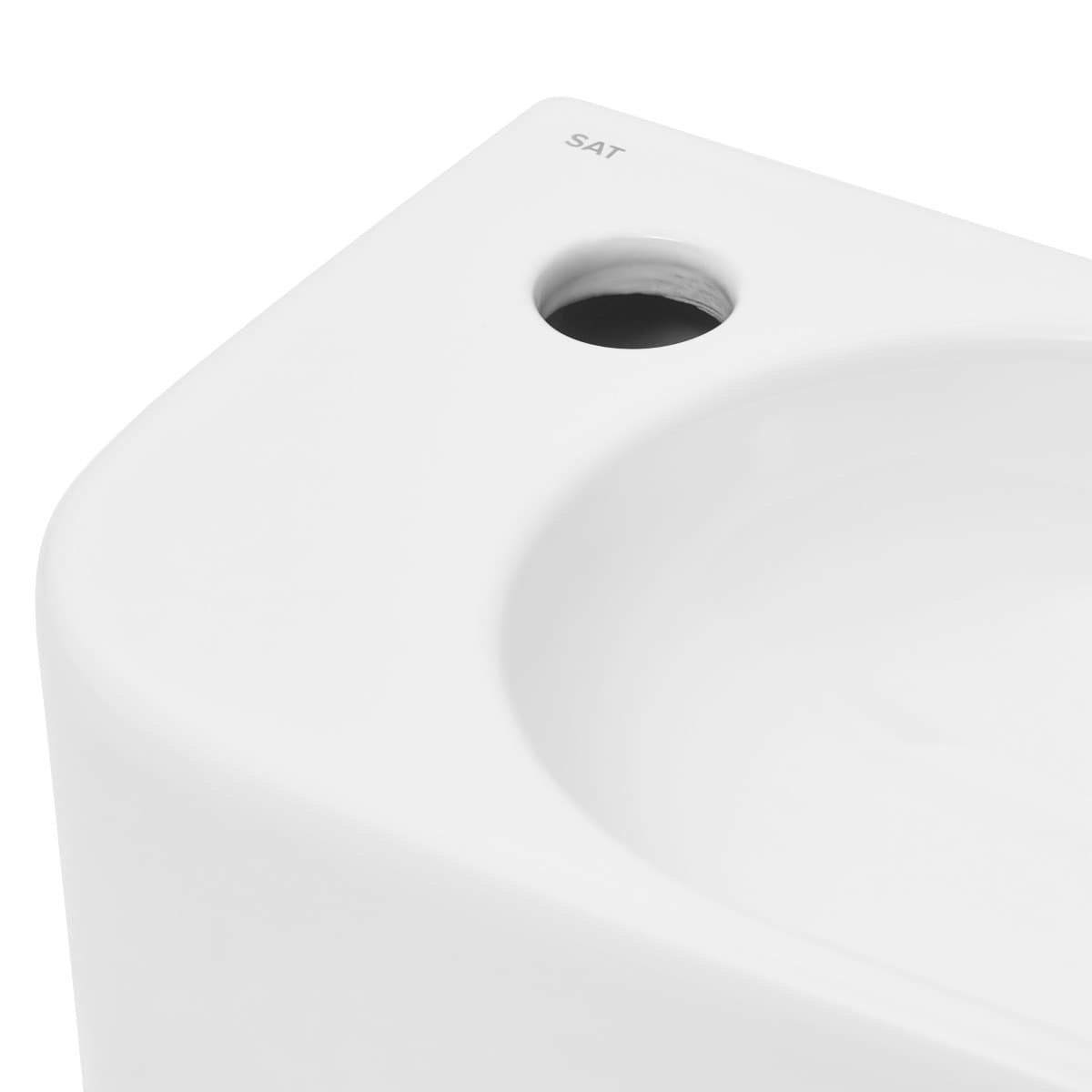 SATINF4021L SAT Infinitio 40 x 21,5 cm pravokotni stenski keramični umivalnik
