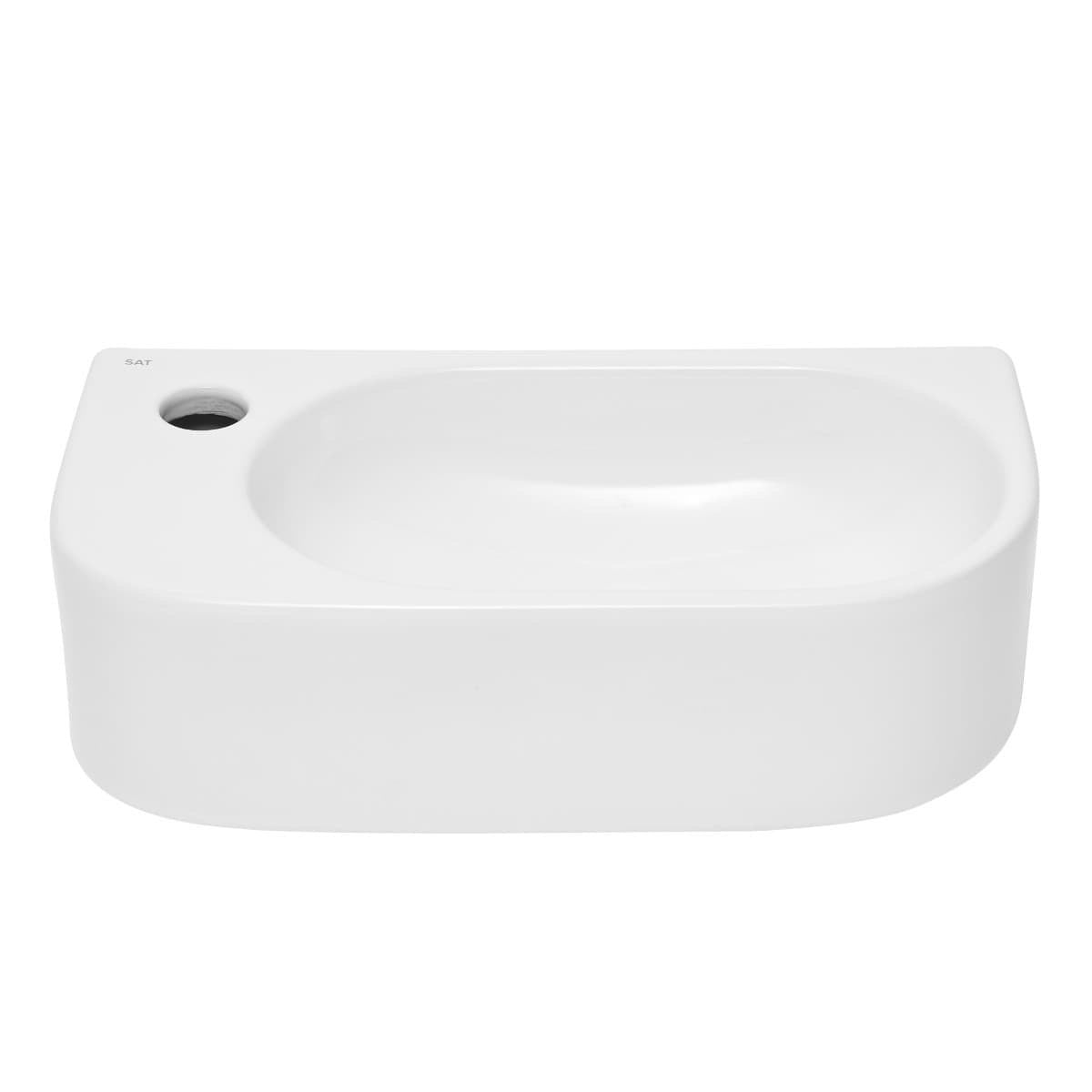 SATINF4021L SAT Infinitio 40 x 21,5 cm pravokotni stenski keramični umivalnik