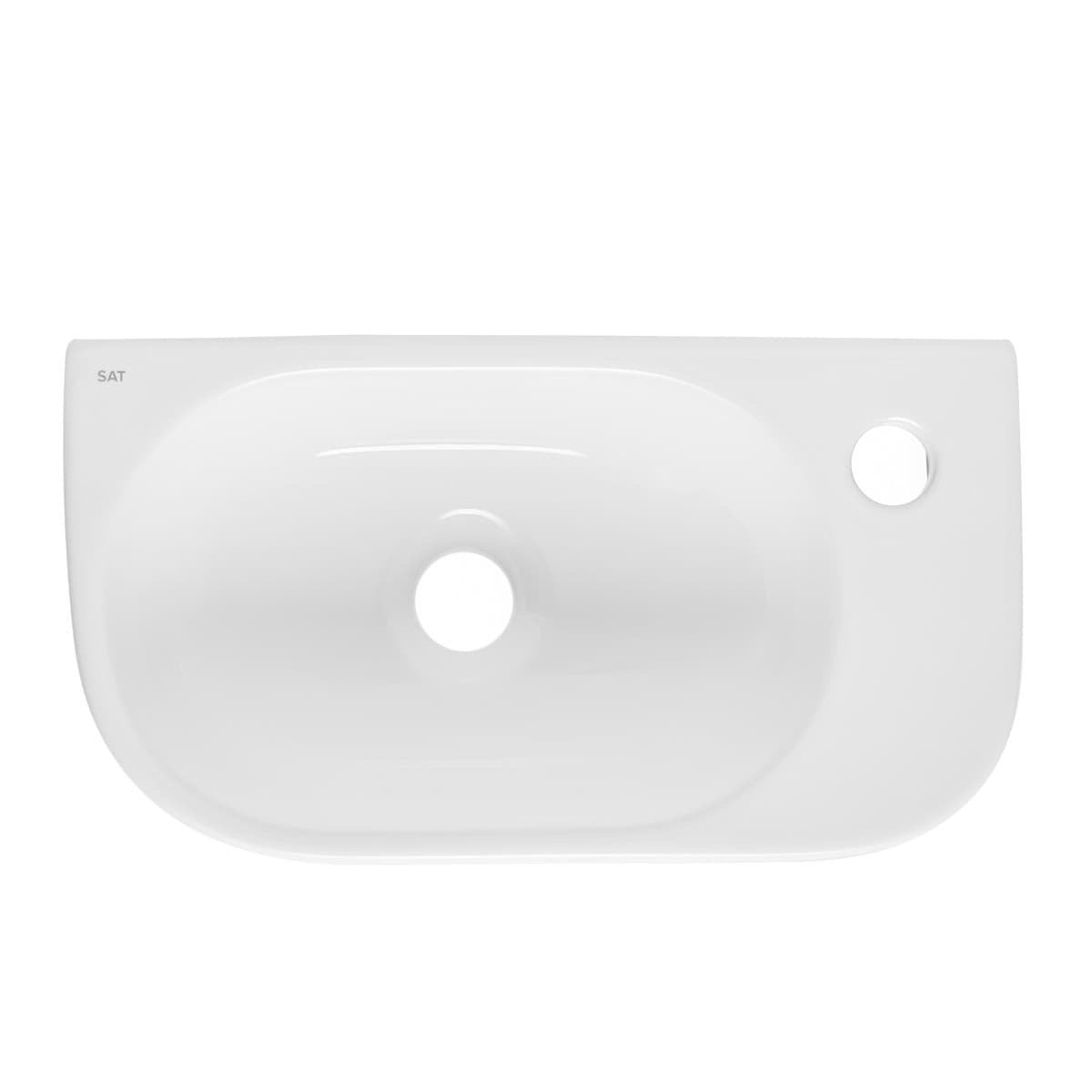 SATINF4021WM SAT Infinitio 40 x 21,5 cm pravokotni stenski keramični umivalnik