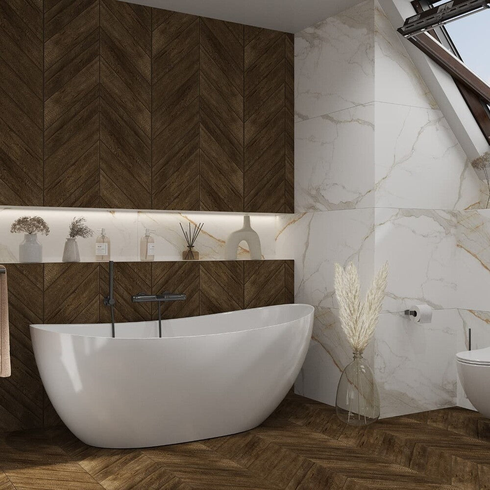 SATMET1580 SAT Mette prostostoječa kopalna kad iz litega marmorja