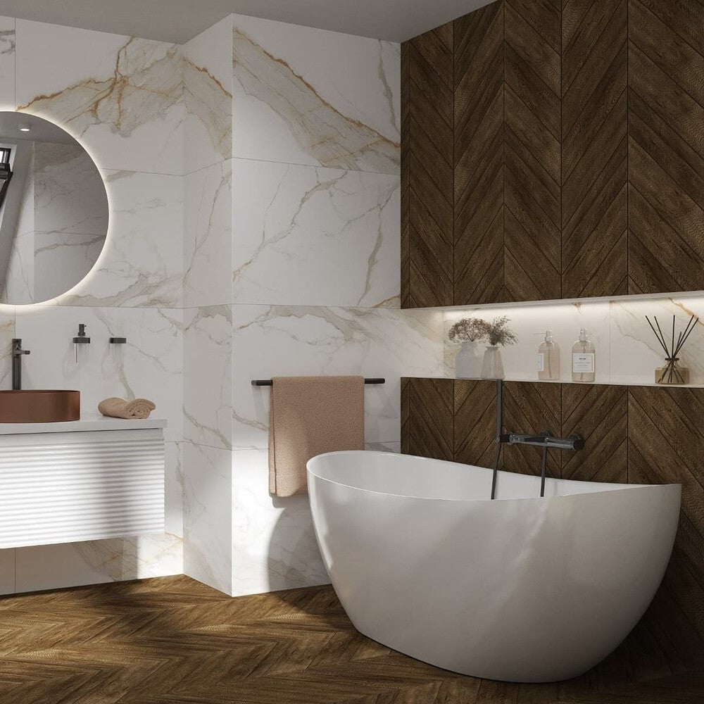 SATMET1580 SAT Mette prostostoječa kopalna kad iz litega marmorja