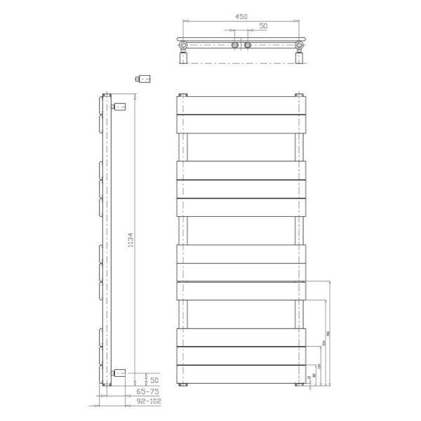 SATRAD5001134 SAT D 113 cm x 50 cm kopalniški radiator univerzalni