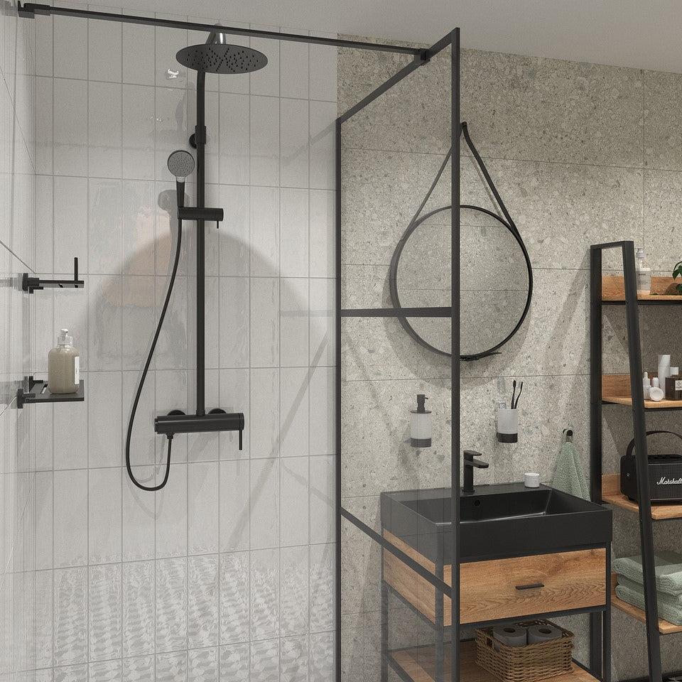 SATSSPKC SAT armatura za tuš s tuš setom črna