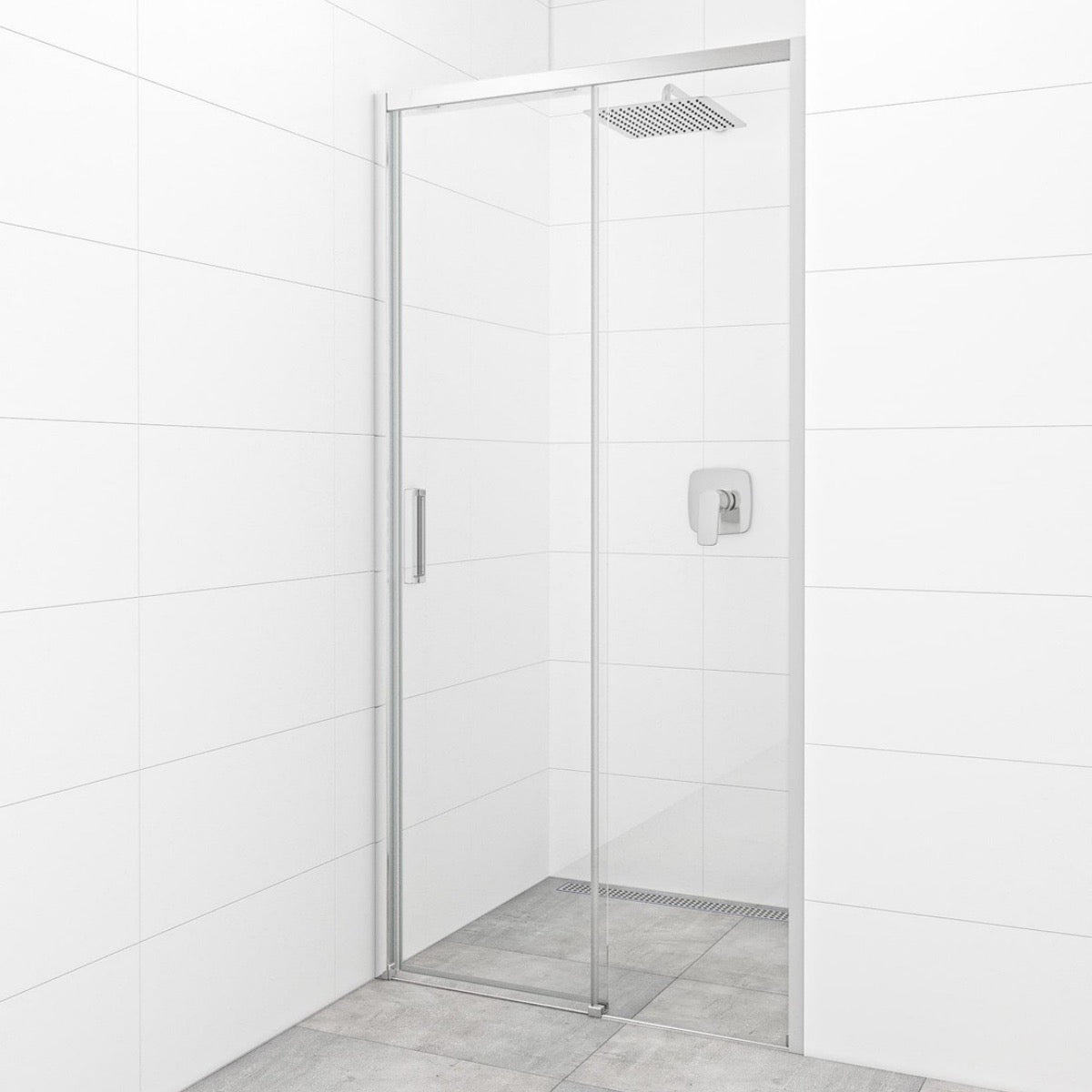 SATTEXDBB110CRT SAT TEX 110 cm drsna tuš vrata brez spodnjega okvirja