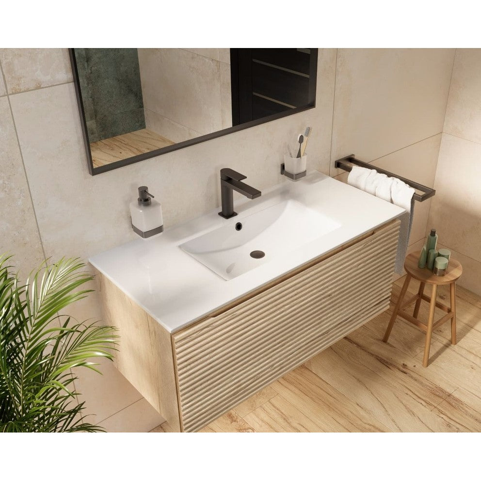 SAVONA100DH Naturel Savona 98 x 45 cm umivalnik z omarico