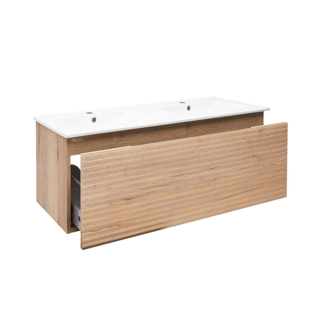SAVONA120DH Naturel Savona 118 x 45 cm dvojni umivalnik z omarico