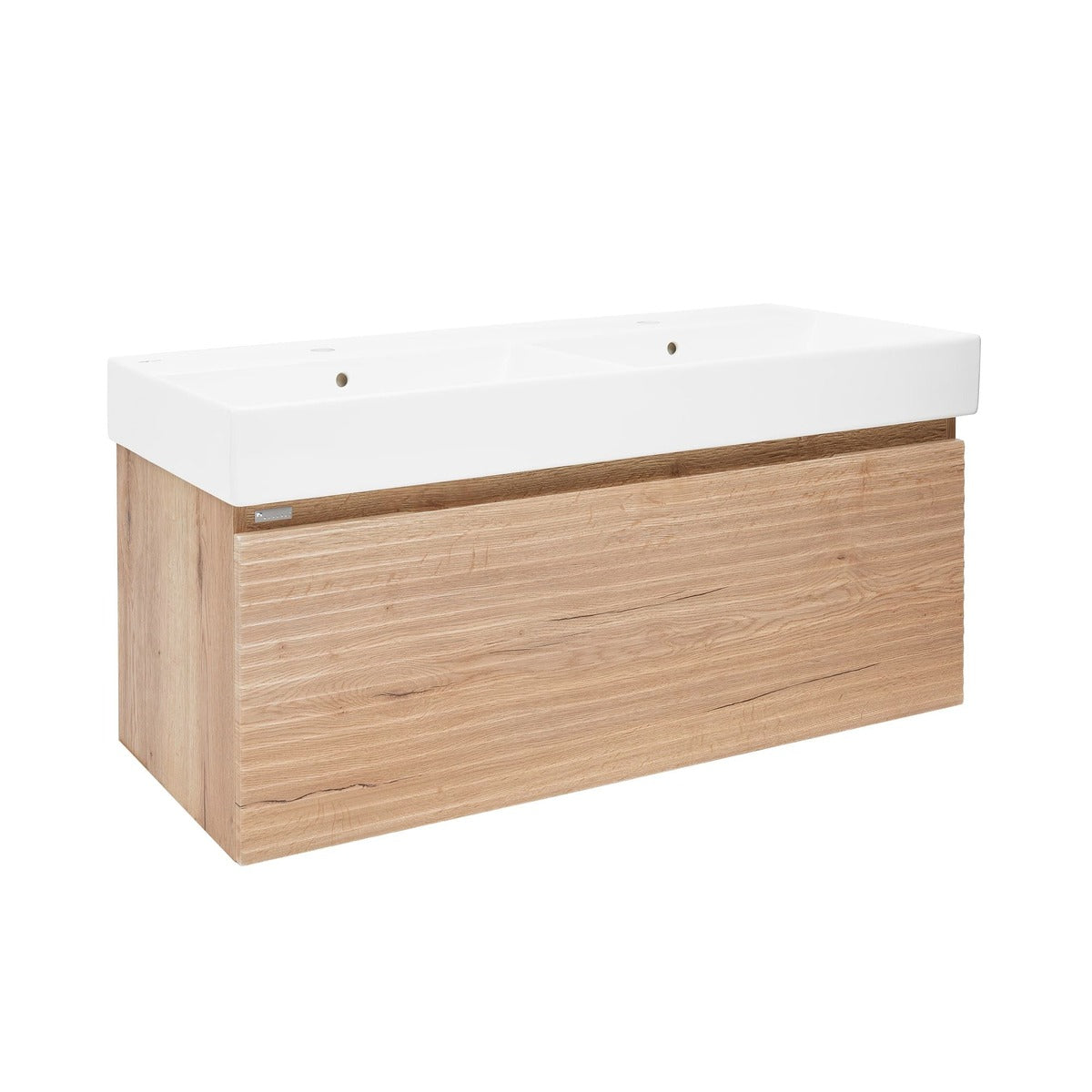 SAVONA120DHU2 Naturel Savona 118 x 45 cm dvojni umivalnik z omarico