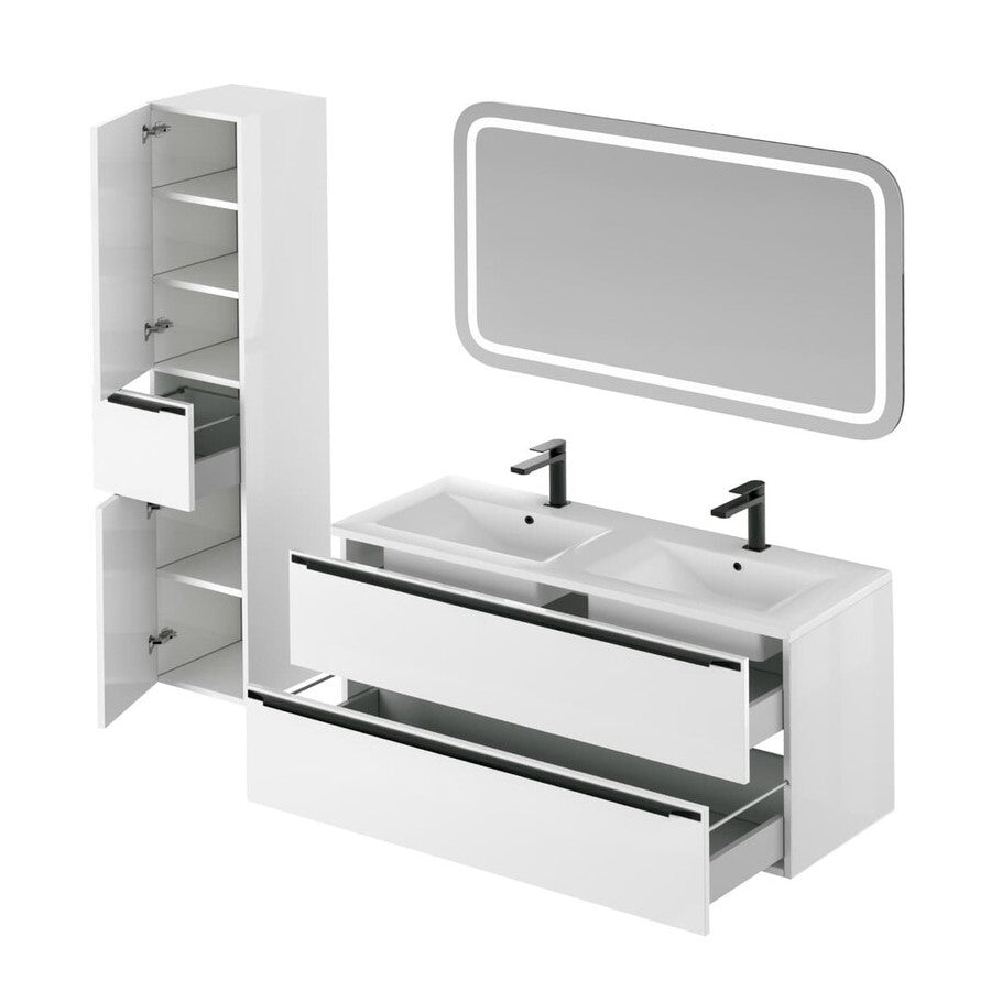 SETNOBIA12 Naturel Nobia 120 x 46 cm kopalniški sestav s stransko omarico