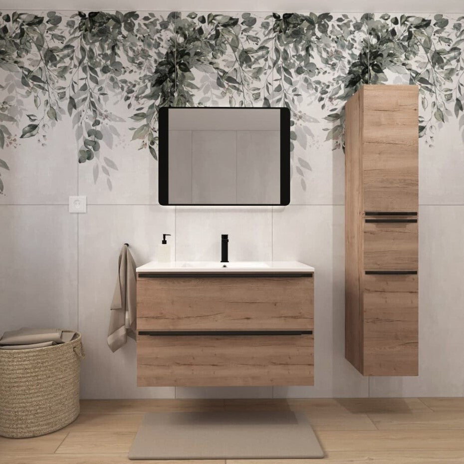NOBIA90ZDS Naturel Nobia 90 x 46 cm umivalnik z omarico