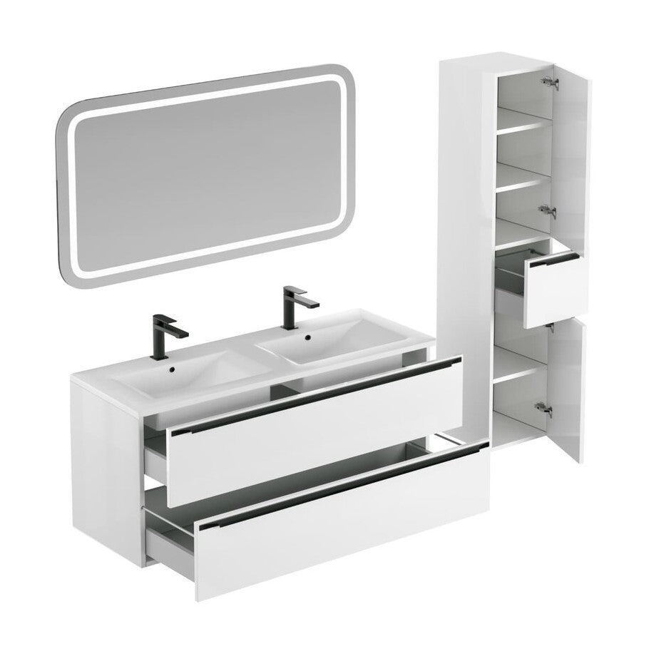 SETNOBIA6 Naturel Nobia 120 x 46 cm kopalniški sestav s stransko omarico